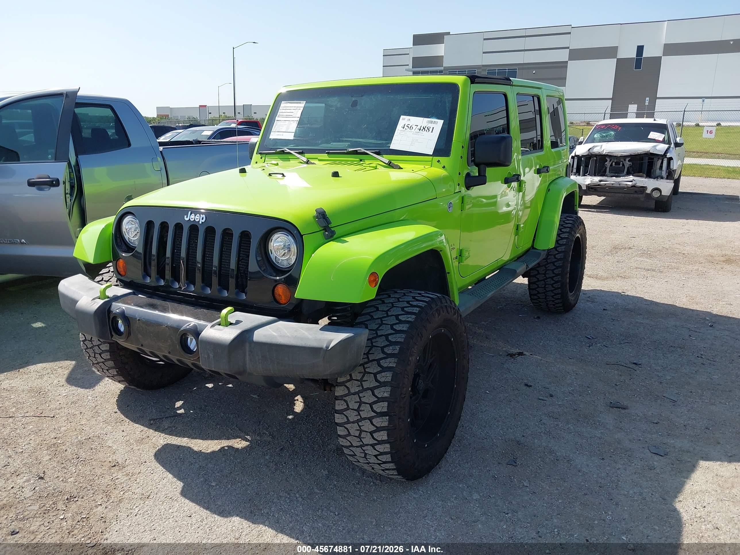 2013 Jeep Wrangler Unlimited Sahara Green vin: 1C4BJWEG0DL542167