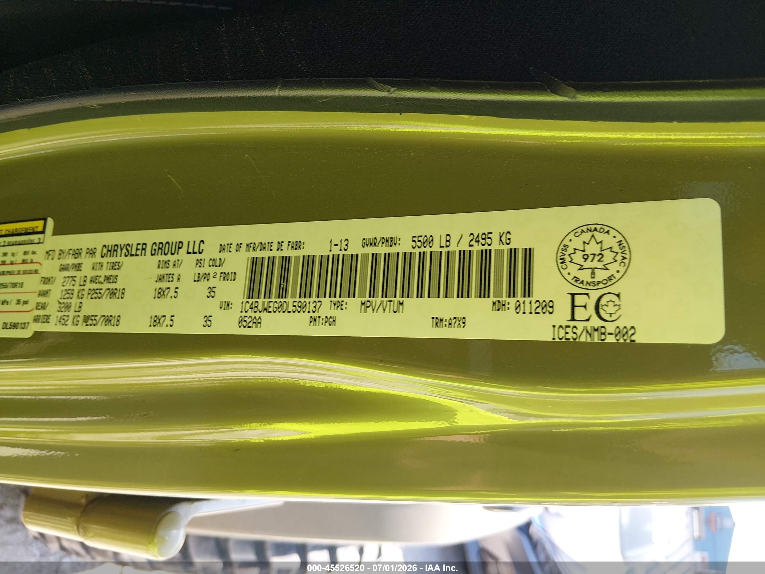 2013 Jeep Wrangler Unlimited Sahara Green vin: 1C4BJWEG0DL590137