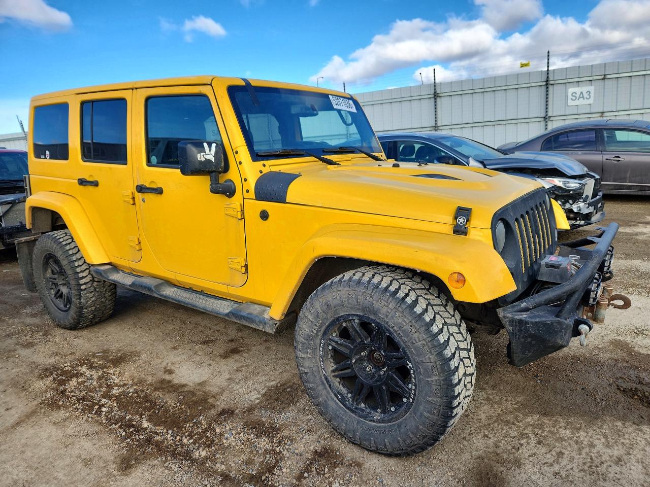 2015 Jeep Wrangler Unlimited Sahara Желтый vin: 1C4BJWEG0FL552166