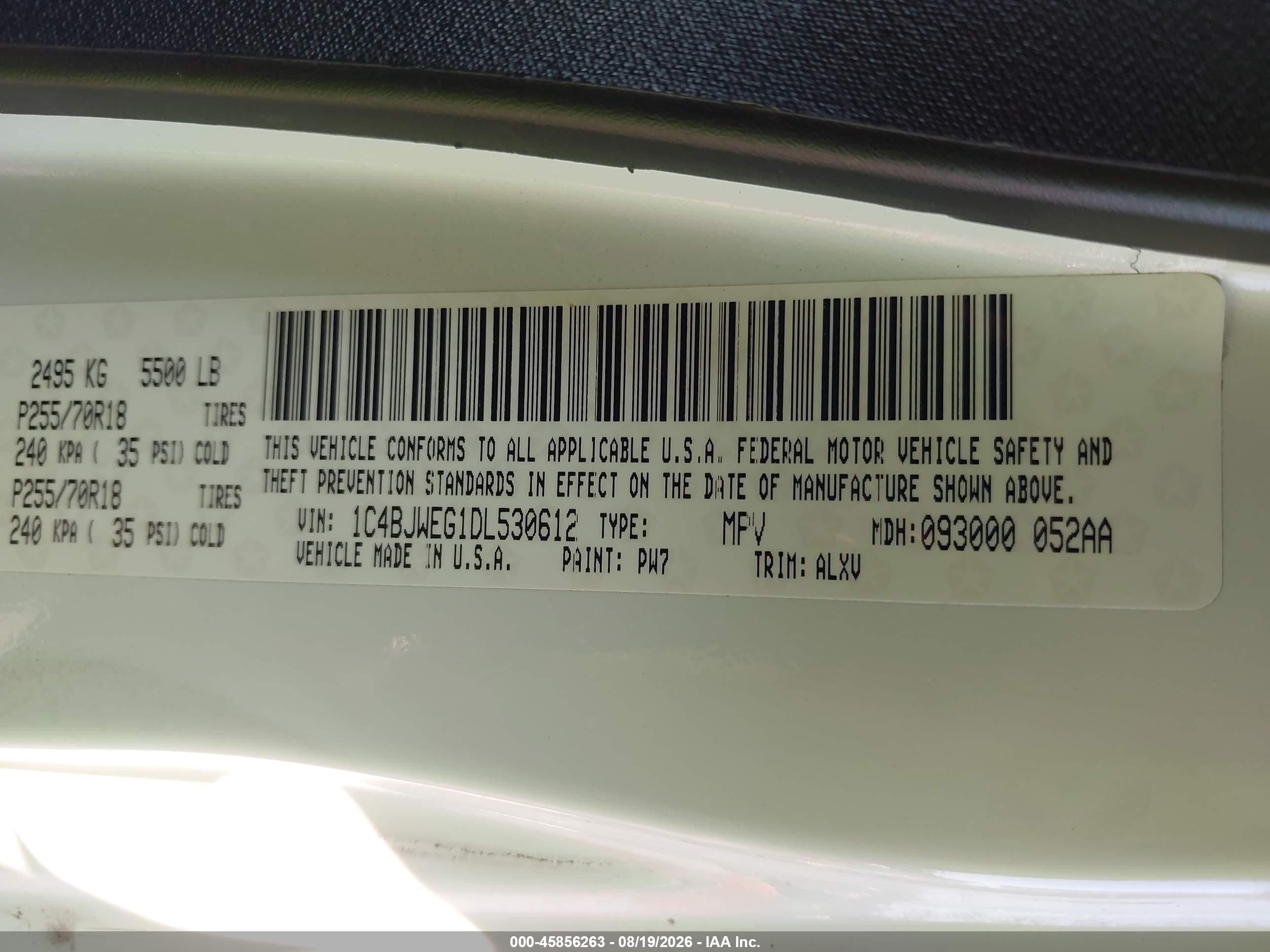 2013 Jeep Wrangler Unlimited Sahara White vin: 1C4BJWEG1DL530612
