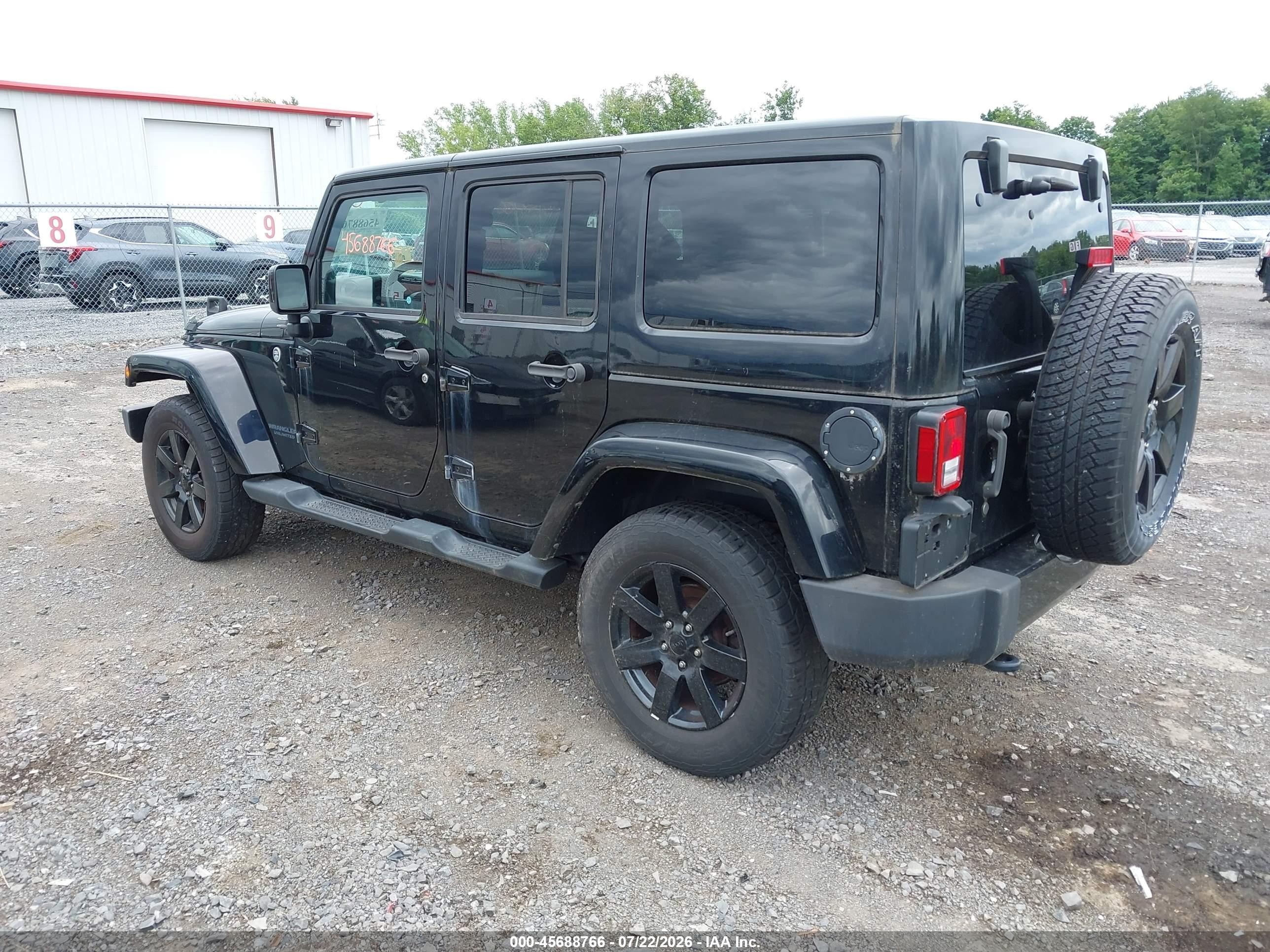 2014 Jeep Wrangler Unlimited Sahara Black vin: 1C4BJWEG1EL263277