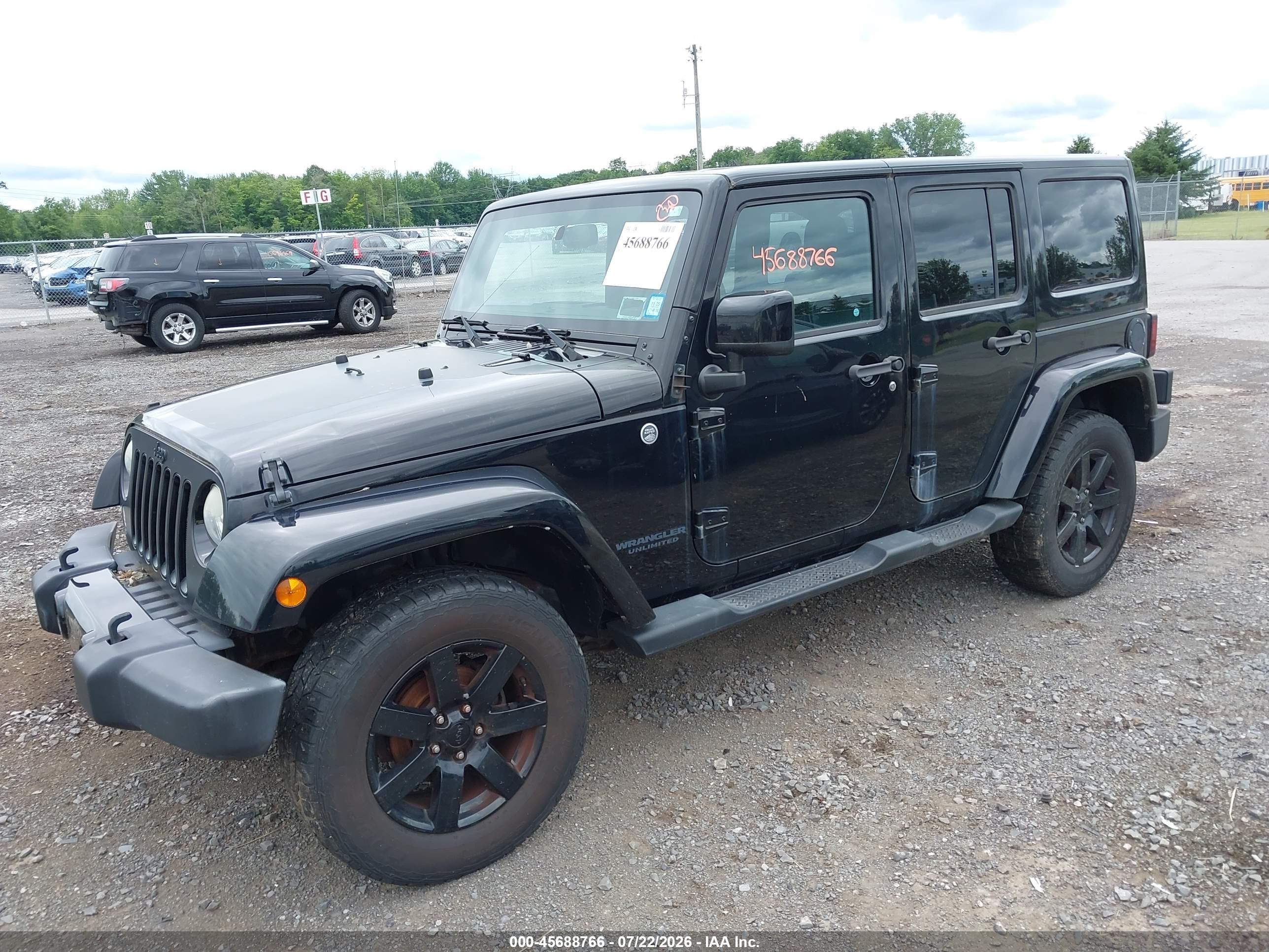 2014 Jeep Wrangler Unlimited Sahara Black vin: 1C4BJWEG1EL263277