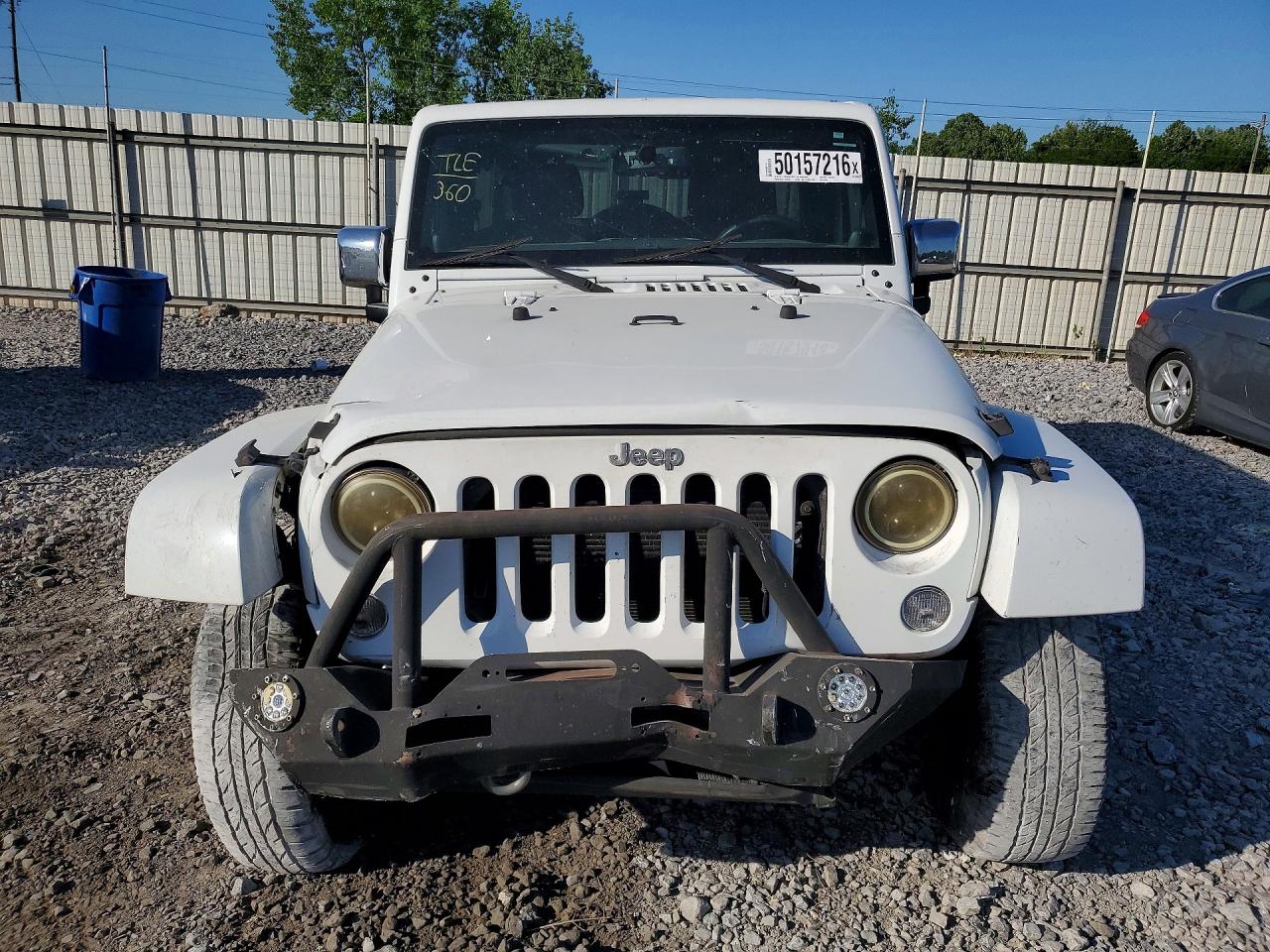 2014 Jeep Wrangler Unlimited Sahara White vin: 1C4BJWEG1EL291063