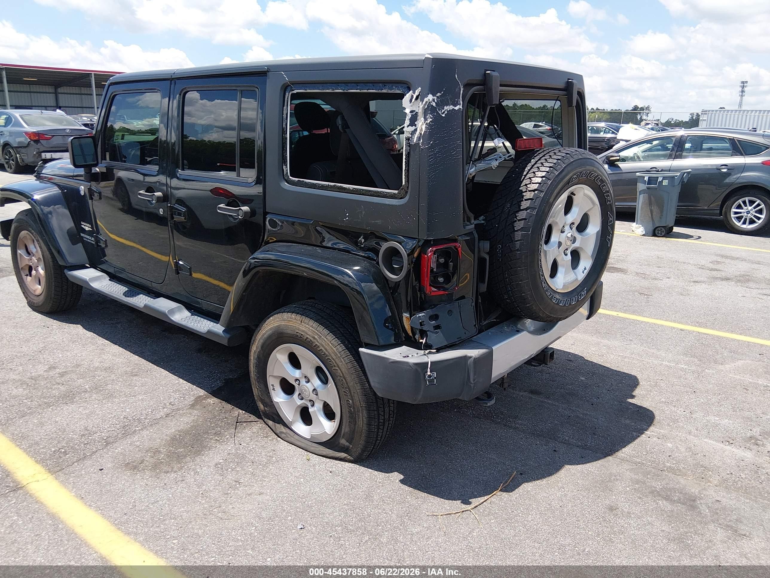 2015 Jeep Wrangler Unlimited Sahara Черный vin: 1C4BJWEG1FL559157