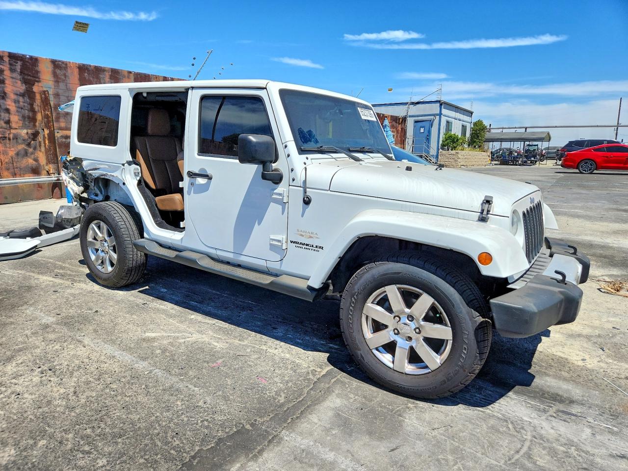 2015 Jeep Wrangler Unlimited Sahara White vin: 1C4BJWEG1FL645598