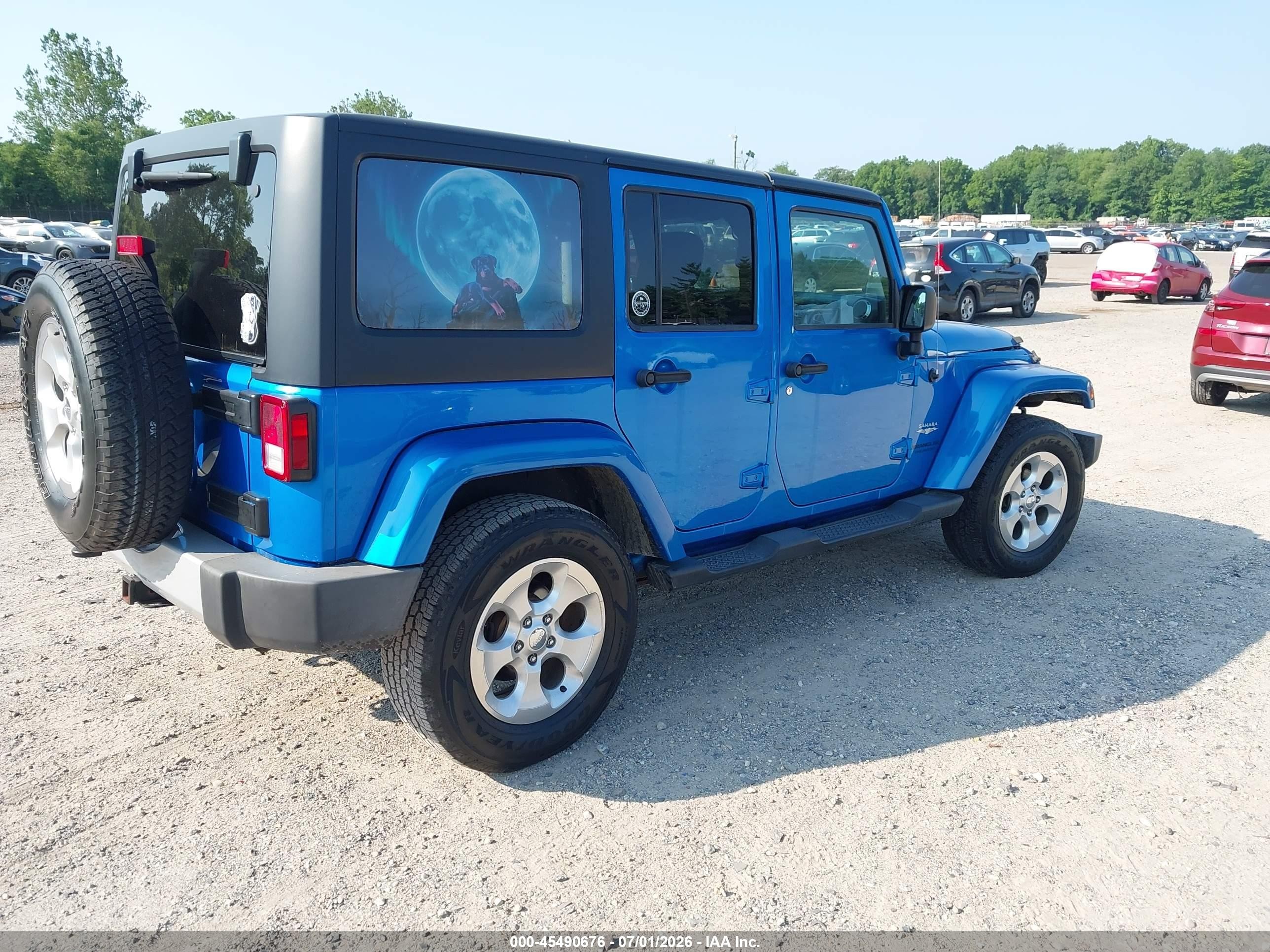 2015 Jeep Wrangler Unlimited Sahara Blue vin: 1C4BJWEG1FL678620