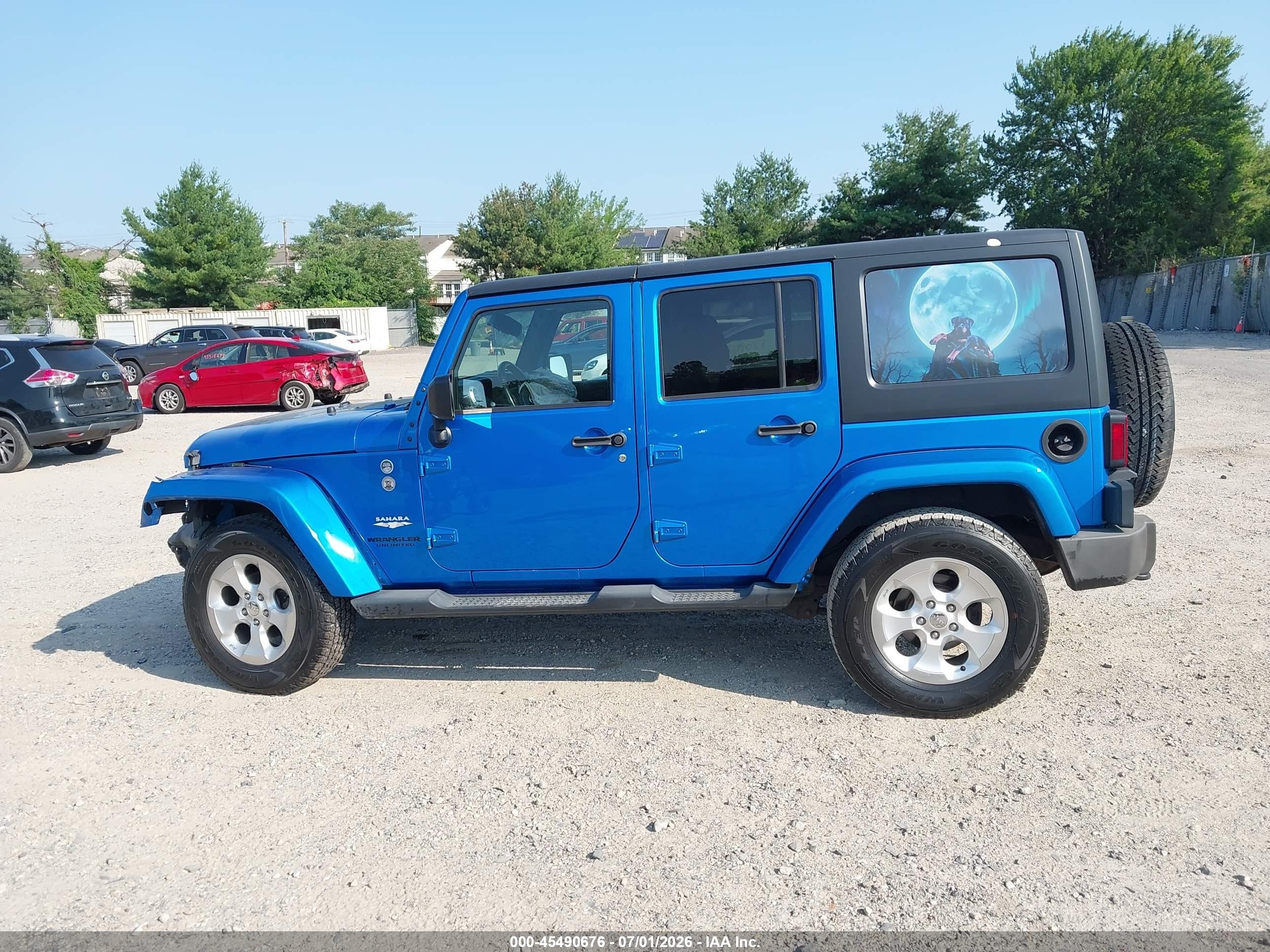 2015 Jeep Wrangler Unlimited Sahara Blue vin: 1C4BJWEG1FL678620