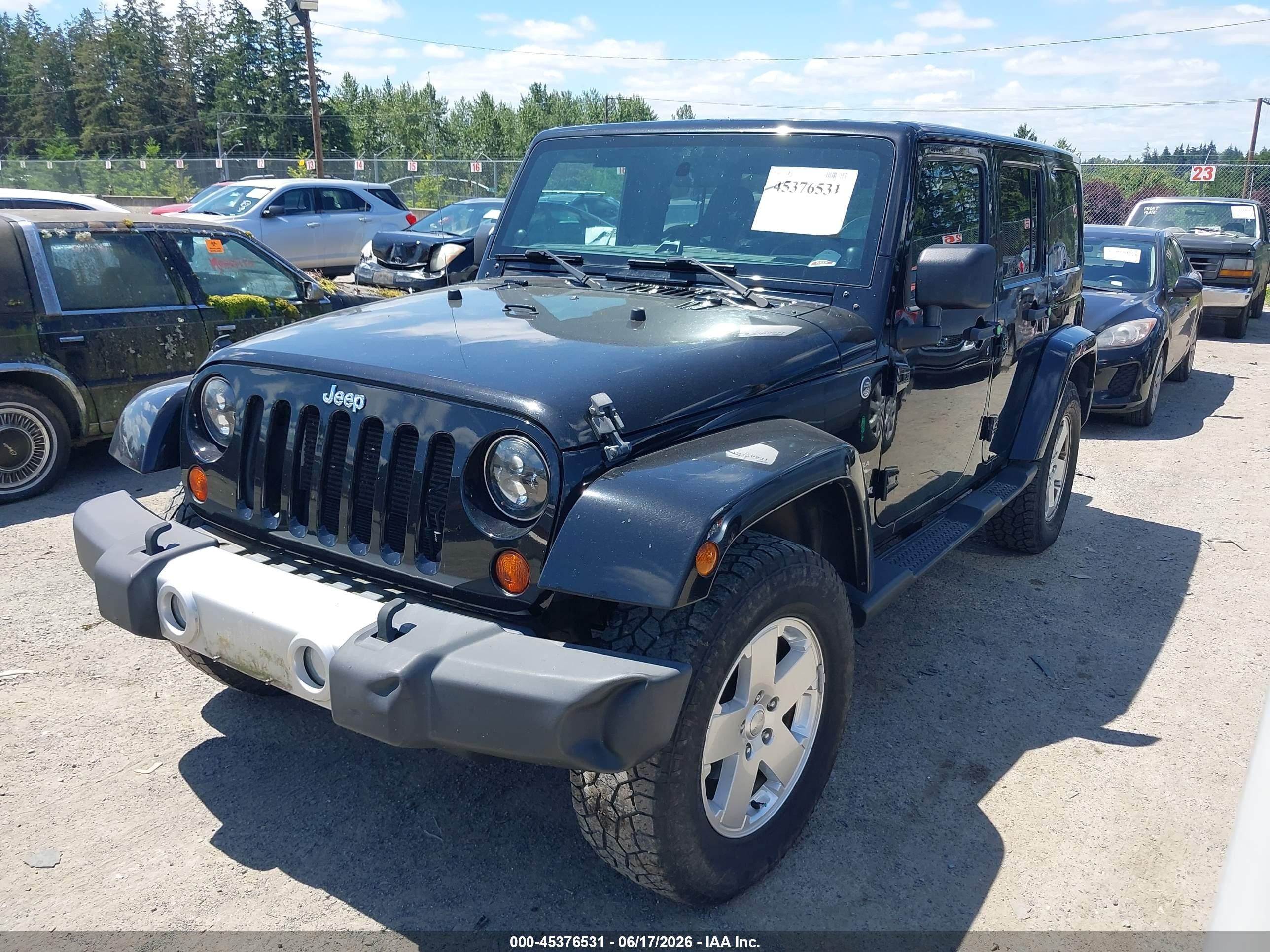 2012 Jeep Wrangler Unlimited Sahara Черный vin: 1C4BJWEG2CL278643