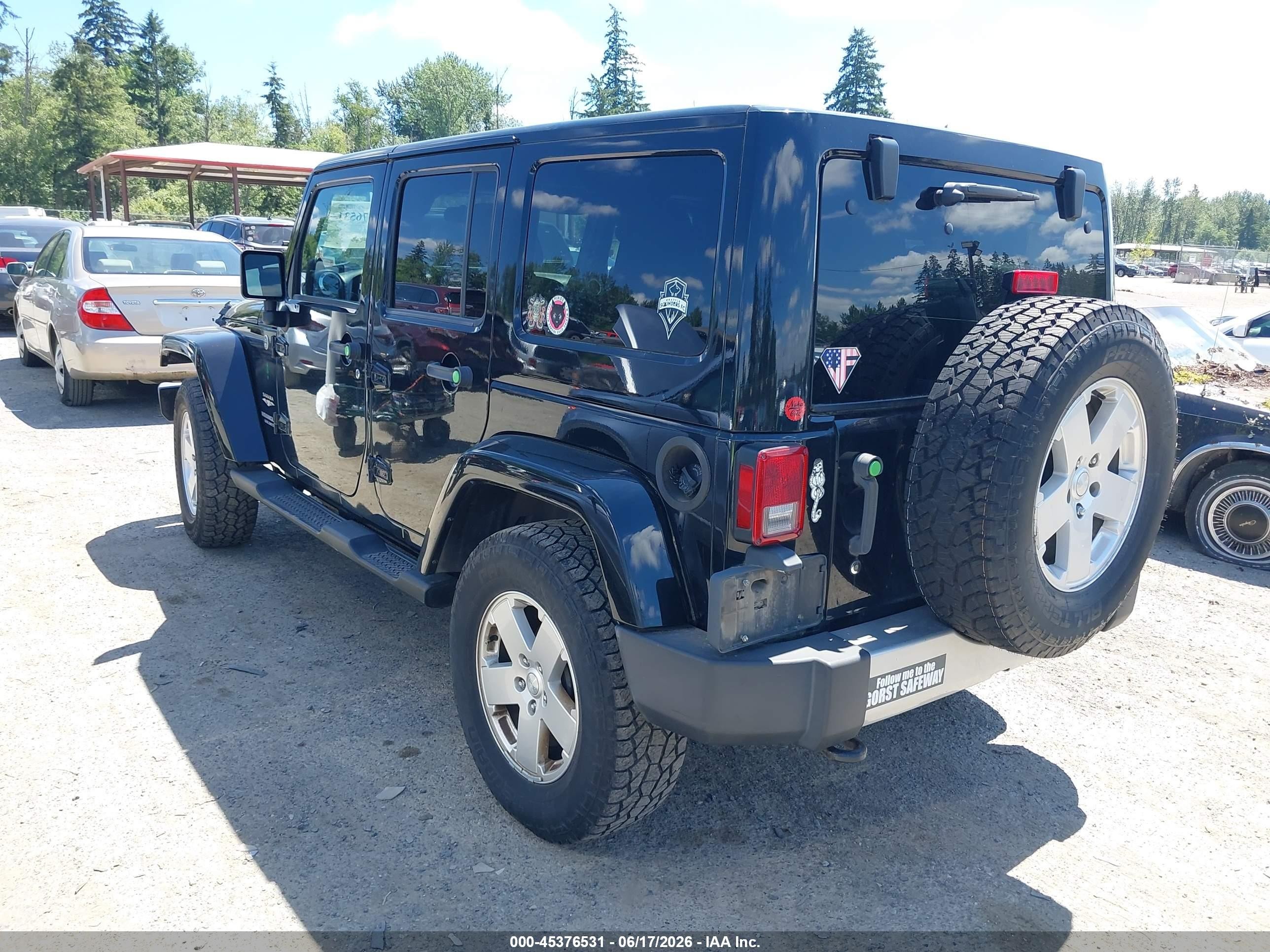 2012 Jeep Wrangler Unlimited Sahara Черный vin: 1C4BJWEG2CL278643