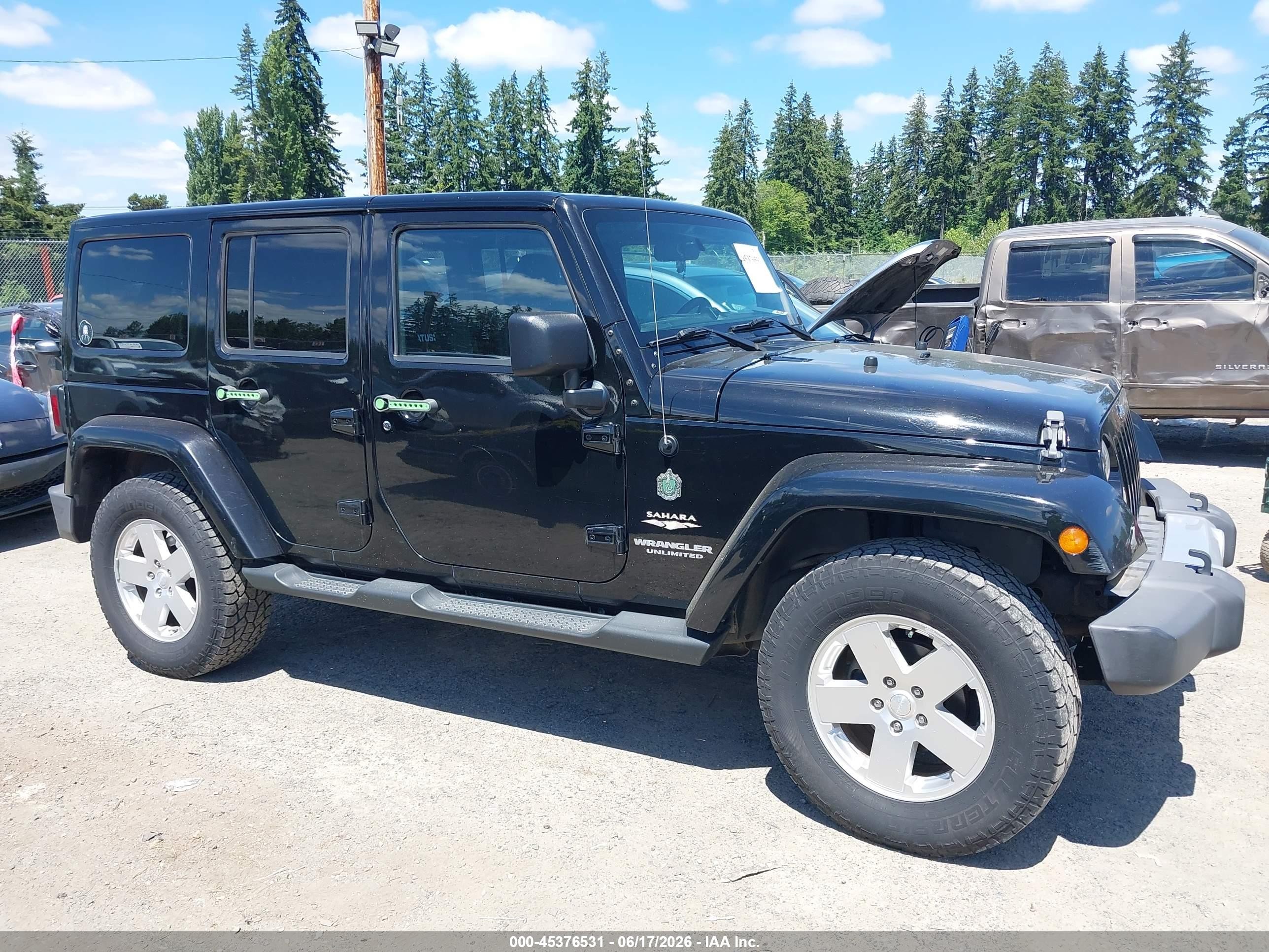 2012 Jeep Wrangler Unlimited Sahara Черный vin: 1C4BJWEG2CL278643