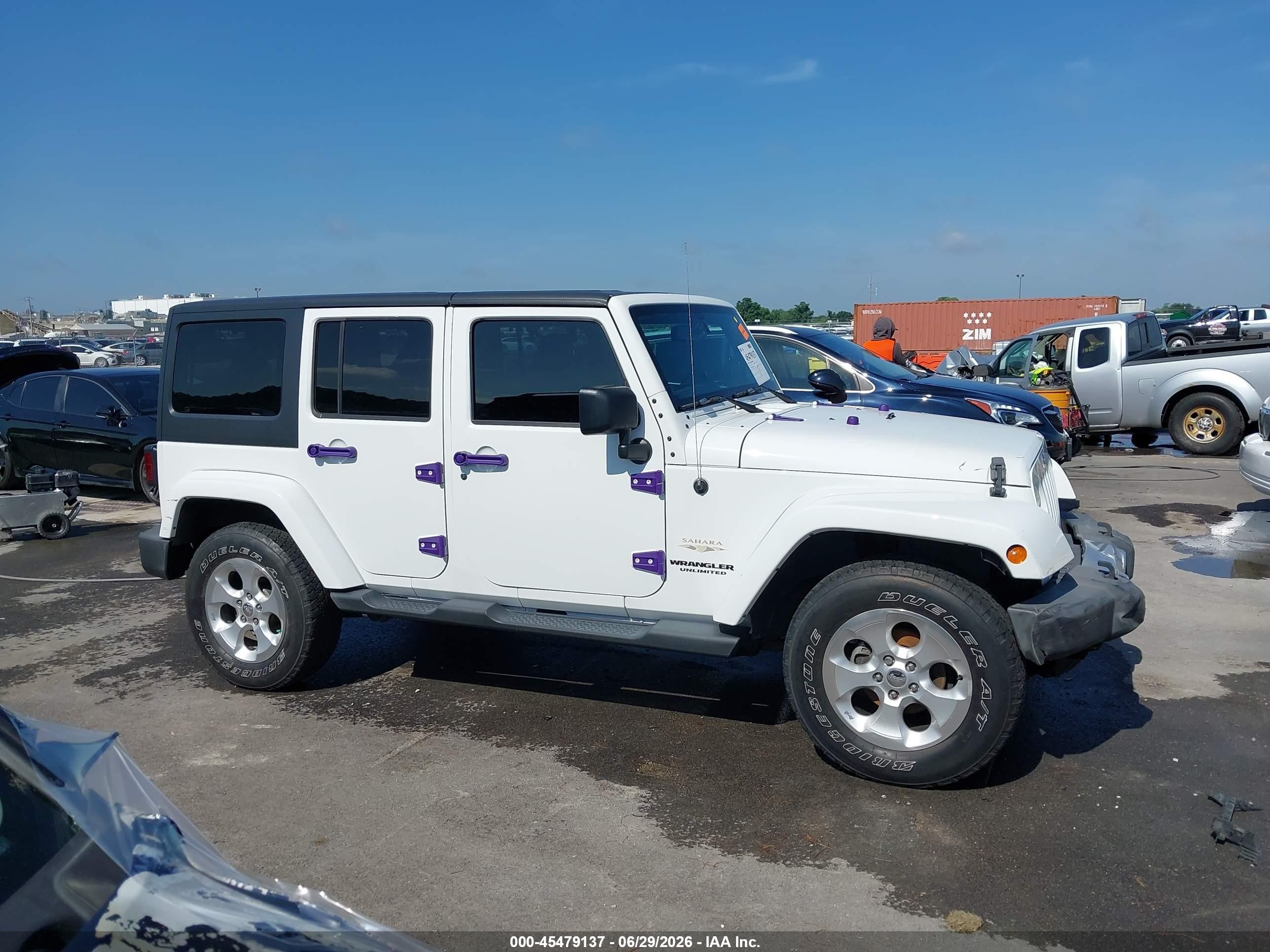 2013 Jeep Wrangler Unlimited Sahara White vin: 1C4BJWEG2DL542087