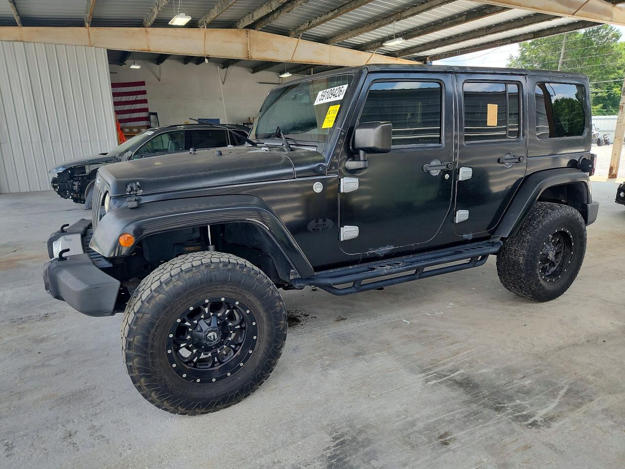 2015 Jeep Wrangler Unlimited Sahara Black vin: 1C4BJWEG2FL524143