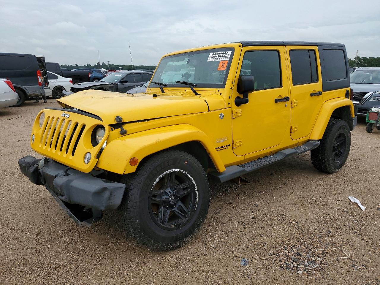 2015 Jeep Wrangler Unlimited Sahara Yellow vin: 1C4BJWEG2FL604137