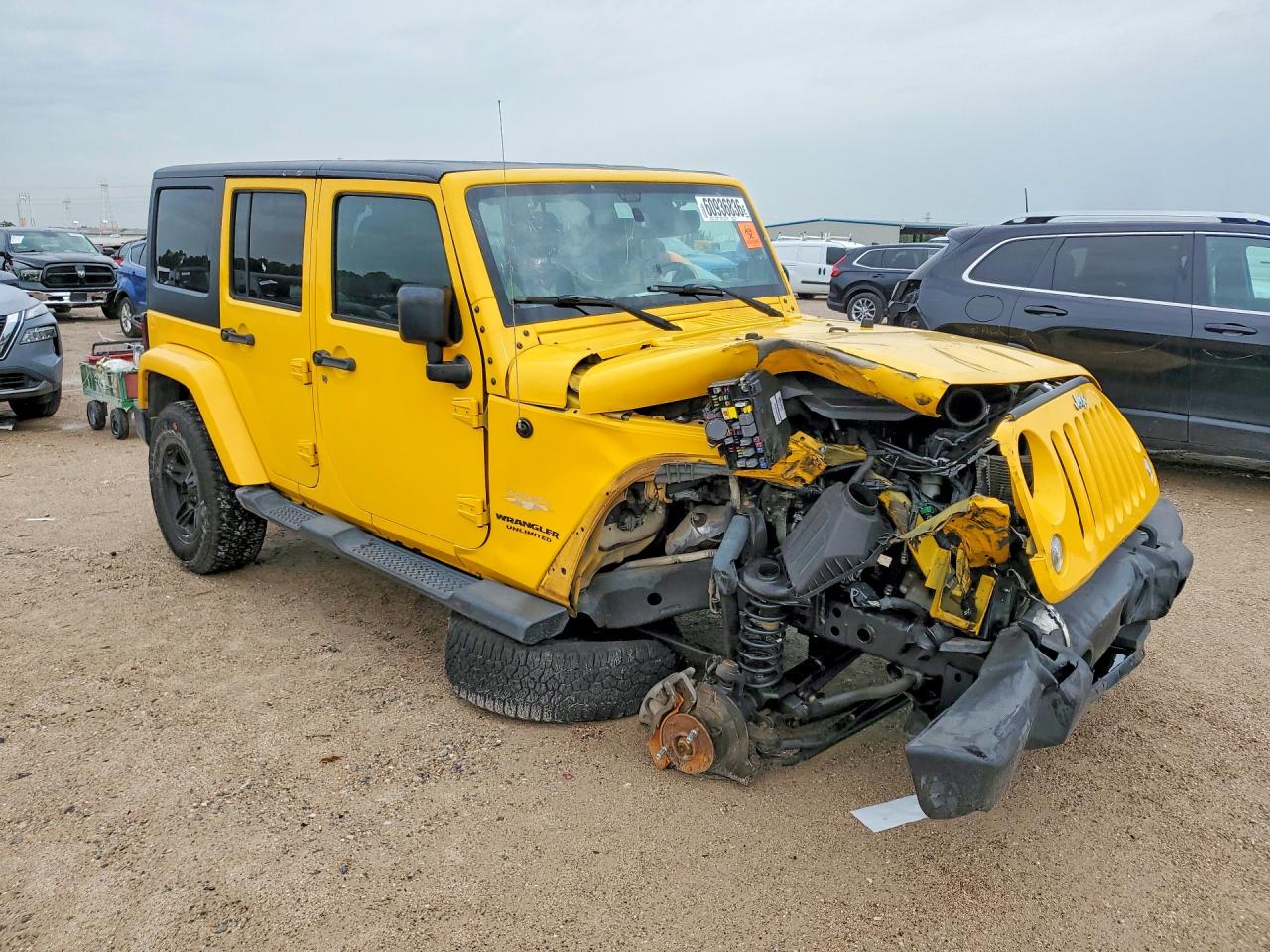 2015 Jeep Wrangler Unlimited Sahara Yellow vin: 1C4BJWEG2FL604137
