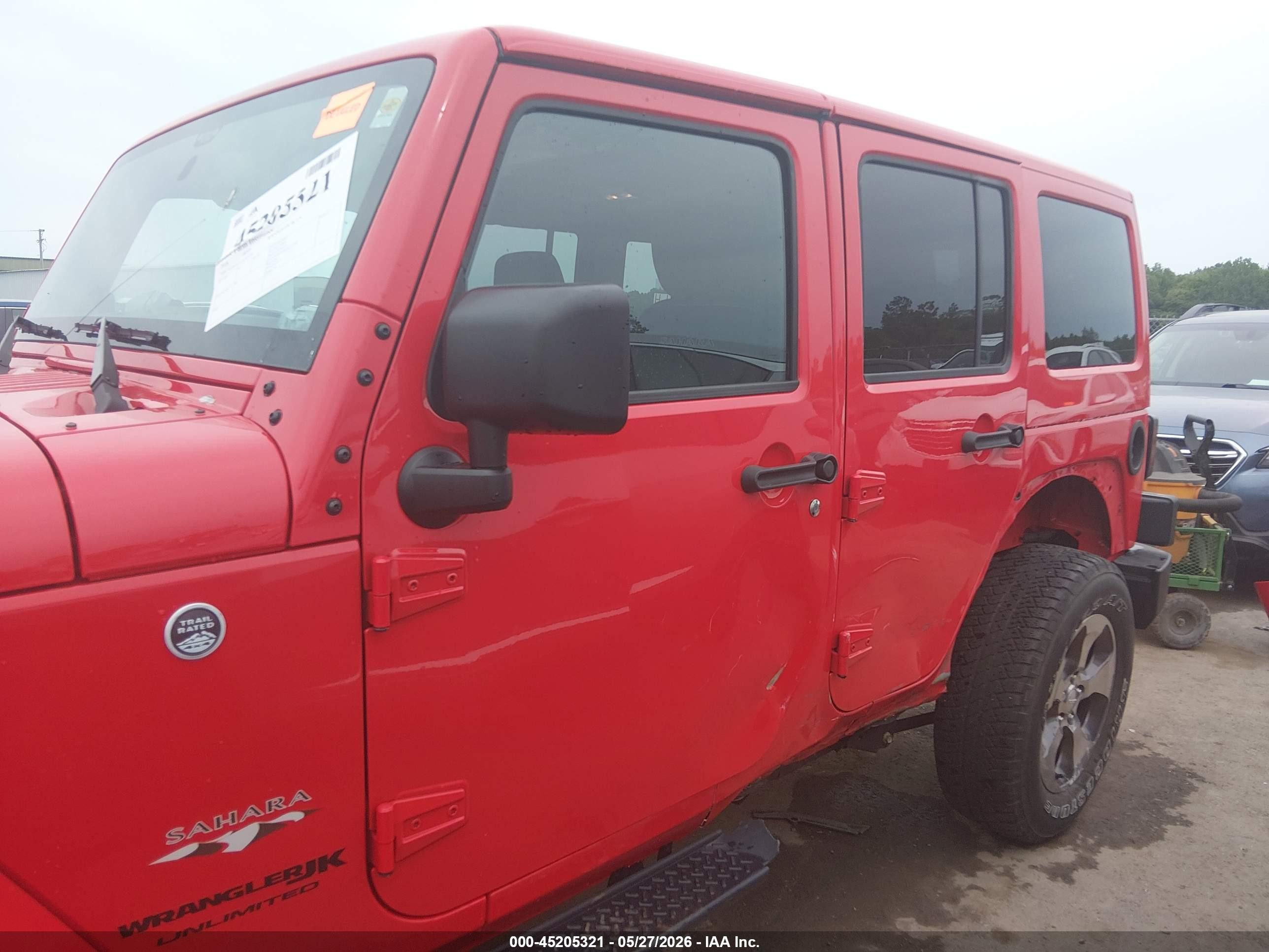 2018 Jeep Wrangler Jk Unlimited Sahara 4x4 Красный vin: 1C4BJWEG2JL821390