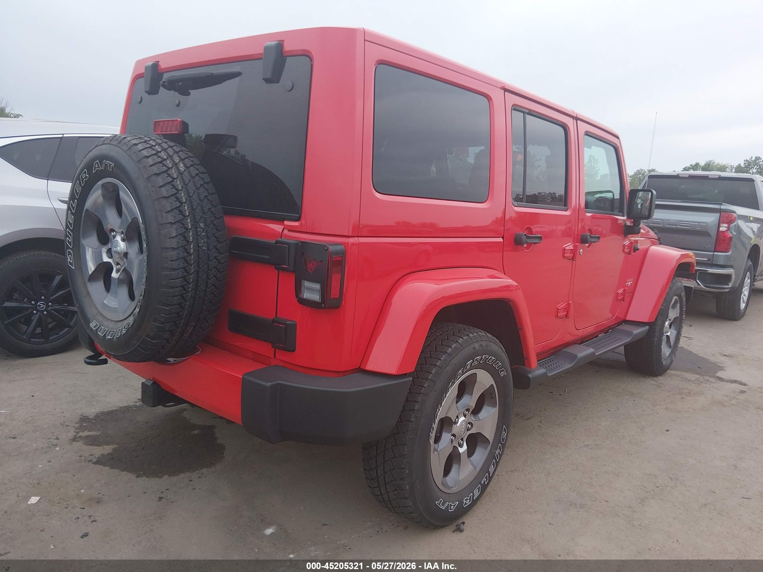 2018 Jeep Wrangler Jk Unlimited Sahara 4x4 Красный vin: 1C4BJWEG2JL821390