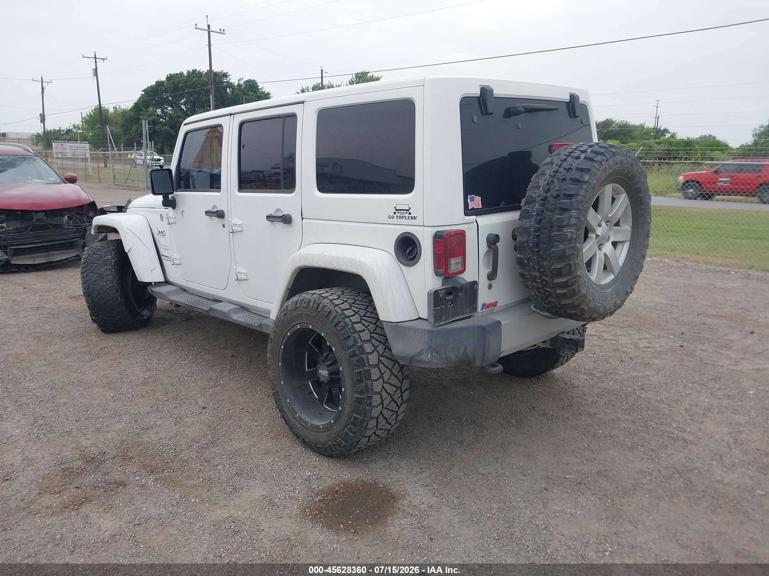 2012 Jeep Wrangler Unlimited Sahara Белый vin: 1C4BJWEG3CL153795