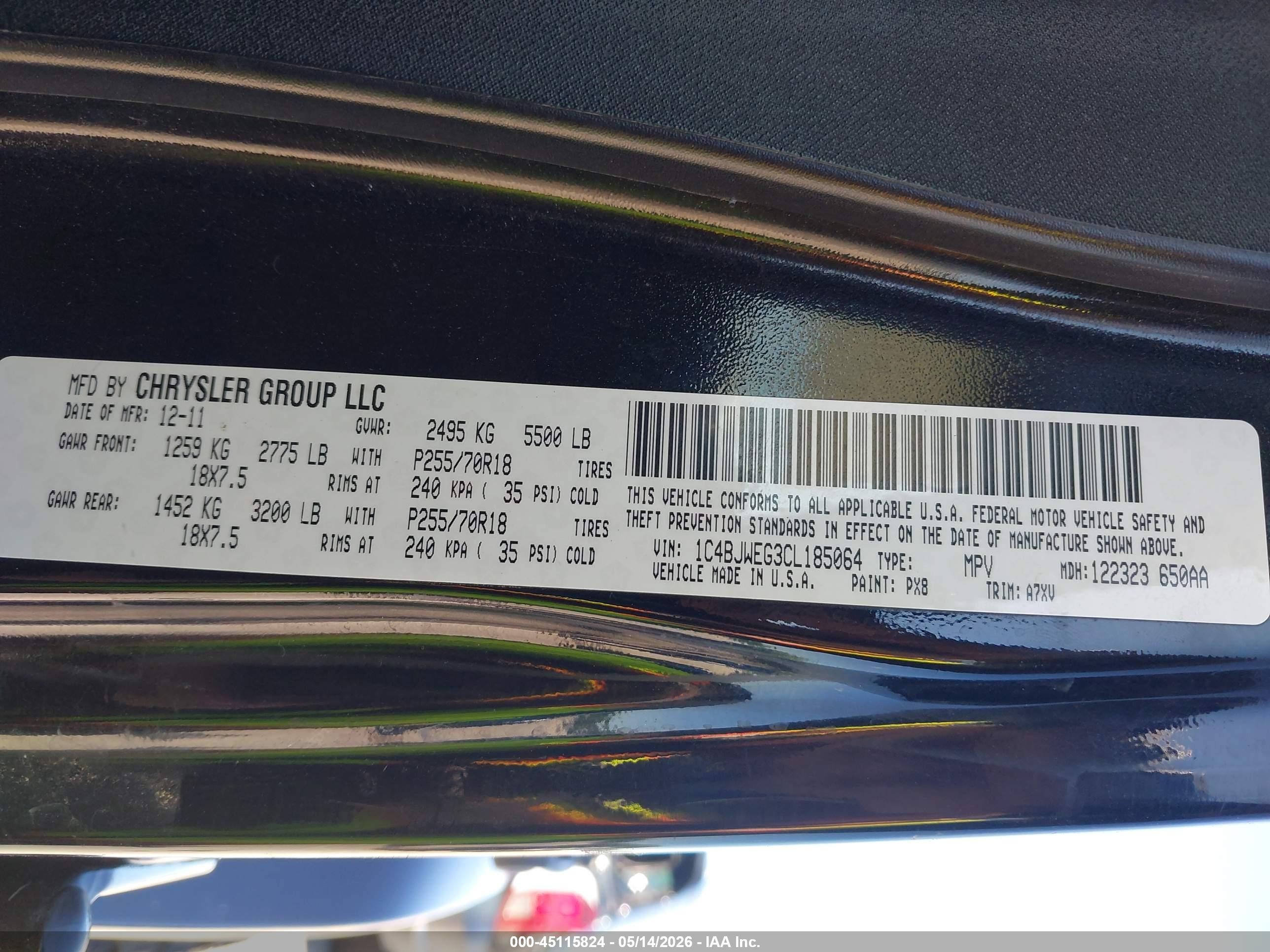 2012 Jeep Wrangler Unlimited Sahara Черный vin: 1C4BJWEG3CL185064