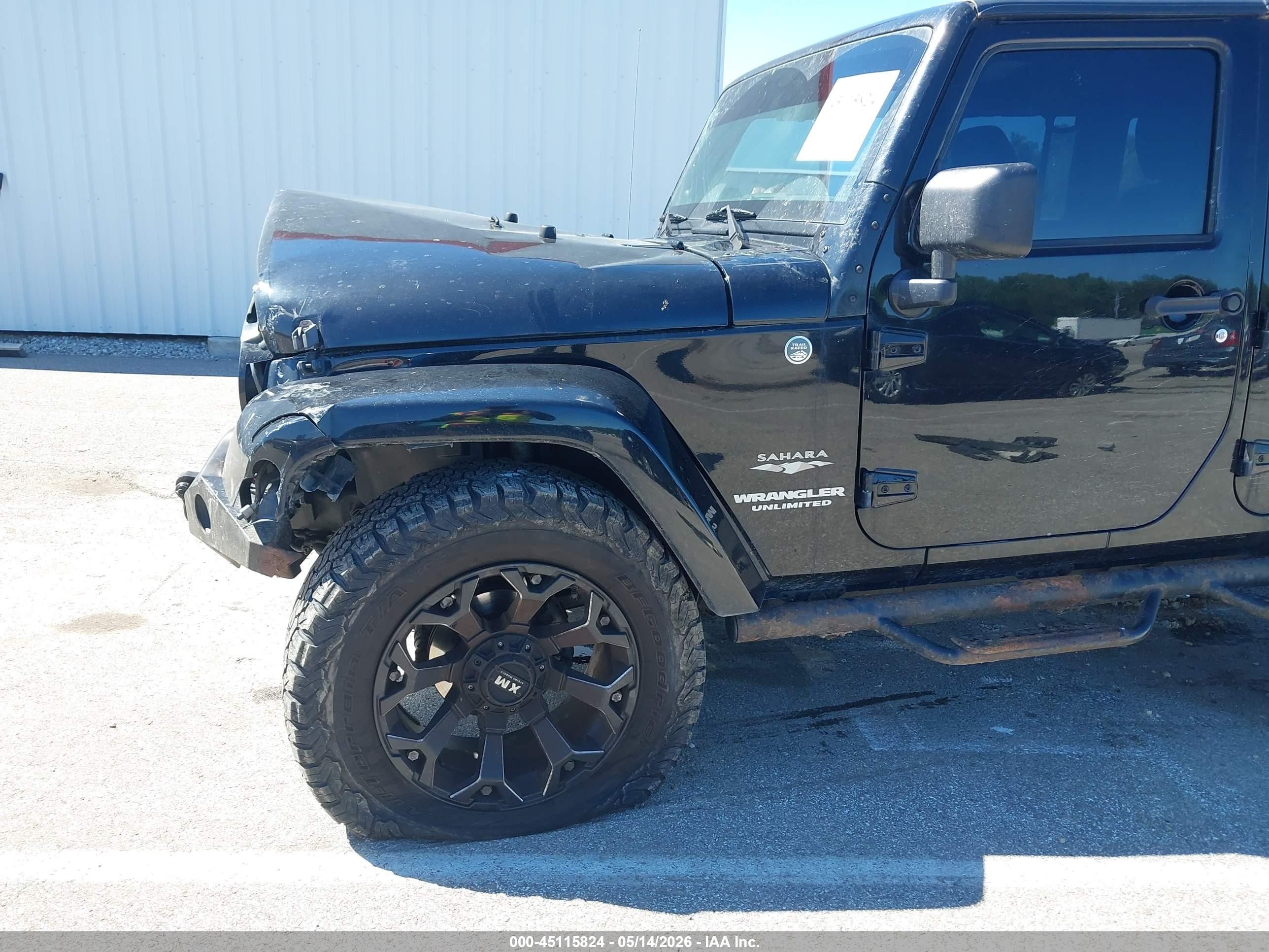 2012 Jeep Wrangler Unlimited Sahara Черный vin: 1C4BJWEG3CL185064
