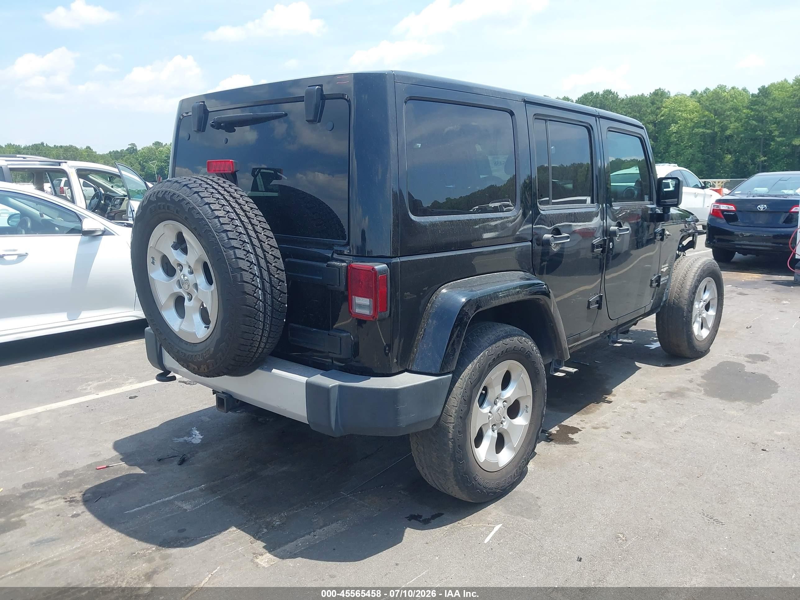 2014 Jeep Wrangler Unlimited Sahara Black vin: 1C4BJWEG3EL117804