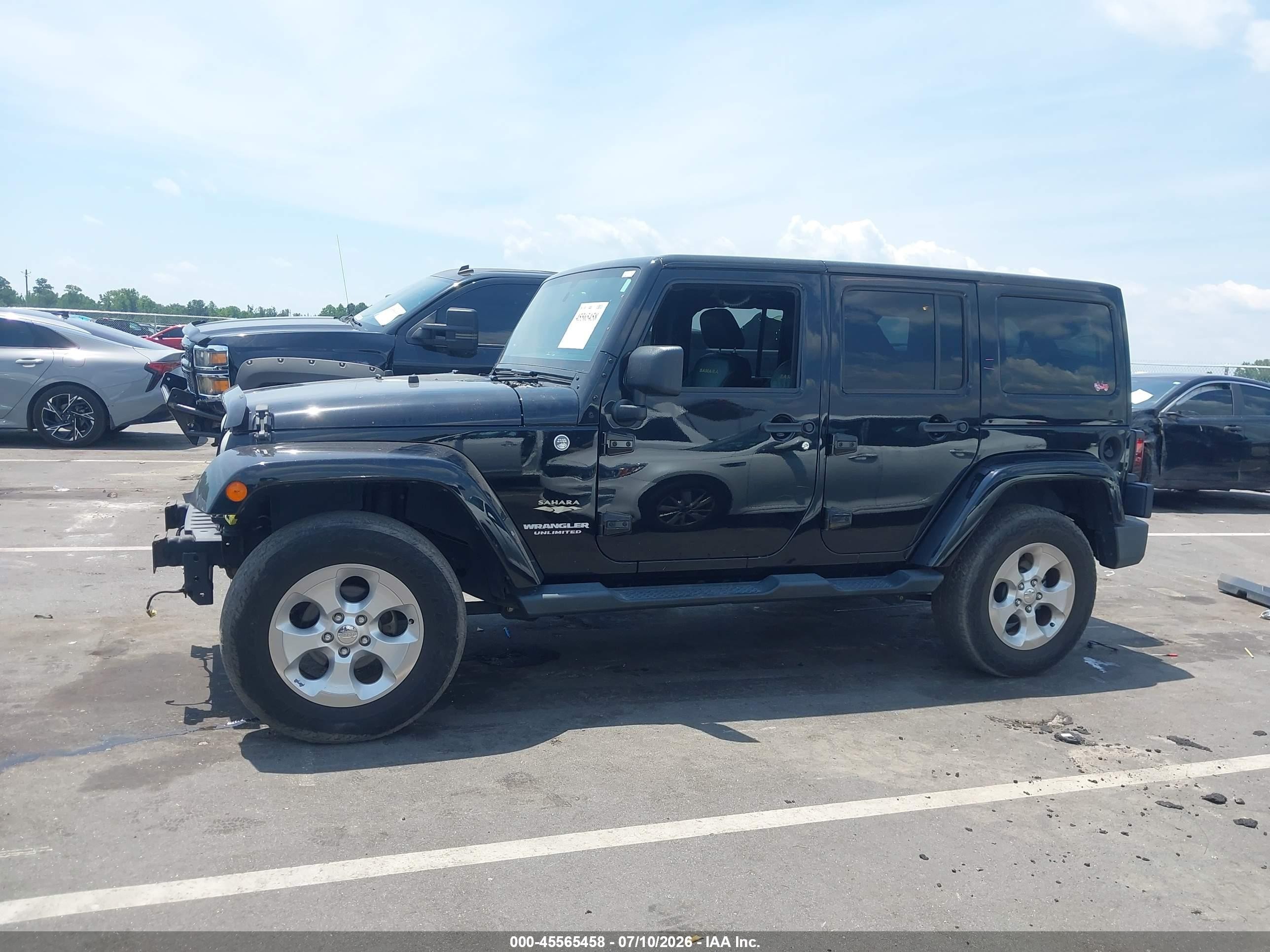 2014 Jeep Wrangler Unlimited Sahara Black vin: 1C4BJWEG3EL117804