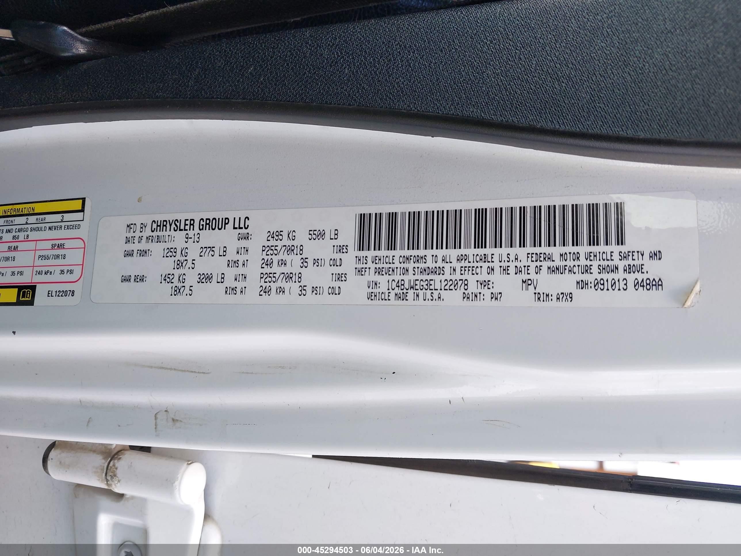 2014 Jeep Wrangler Unlimited Sahara Белый vin: 1C4BJWEG3EL122078