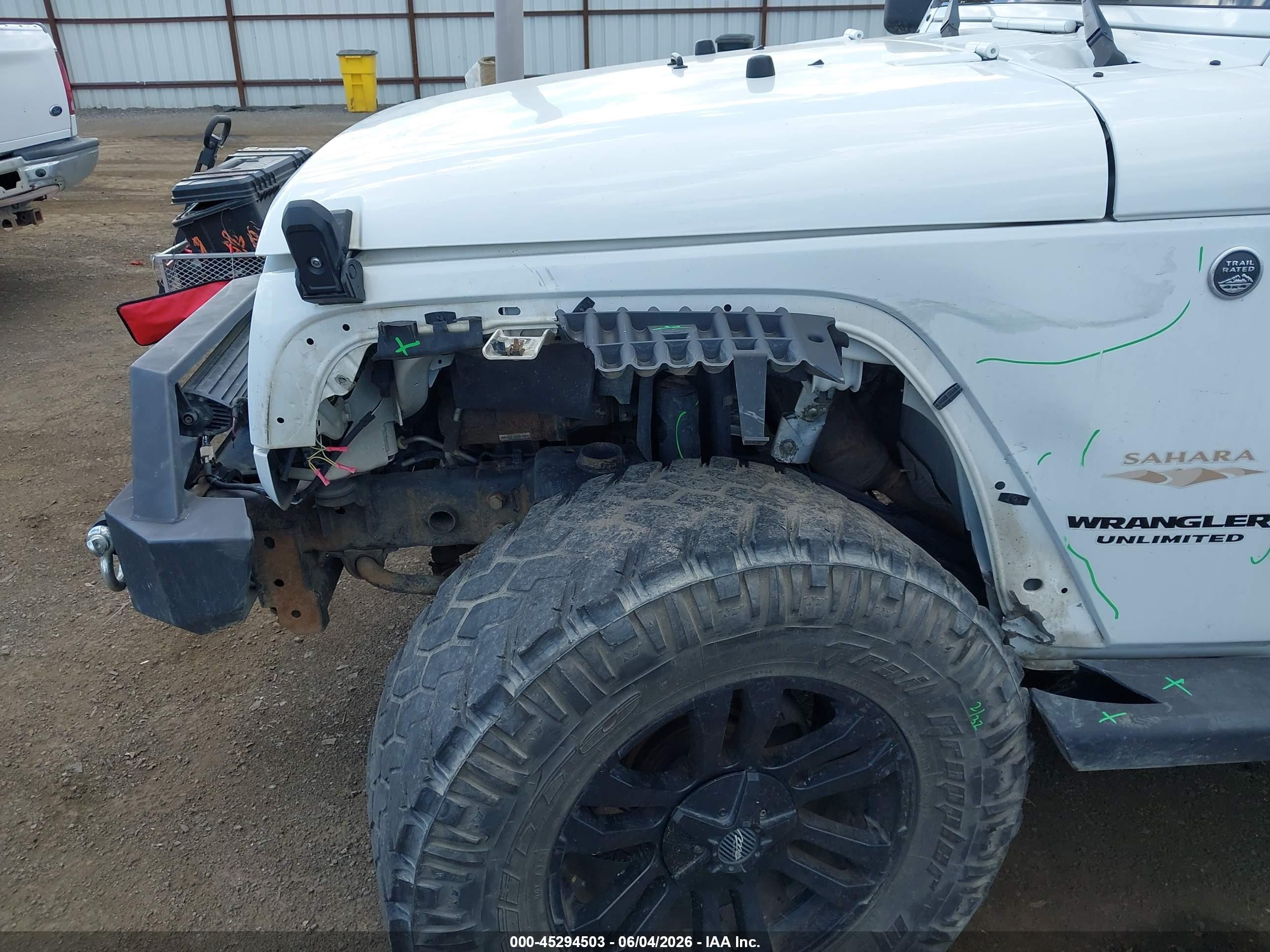 2014 Jeep Wrangler Unlimited Sahara Белый vin: 1C4BJWEG3EL122078