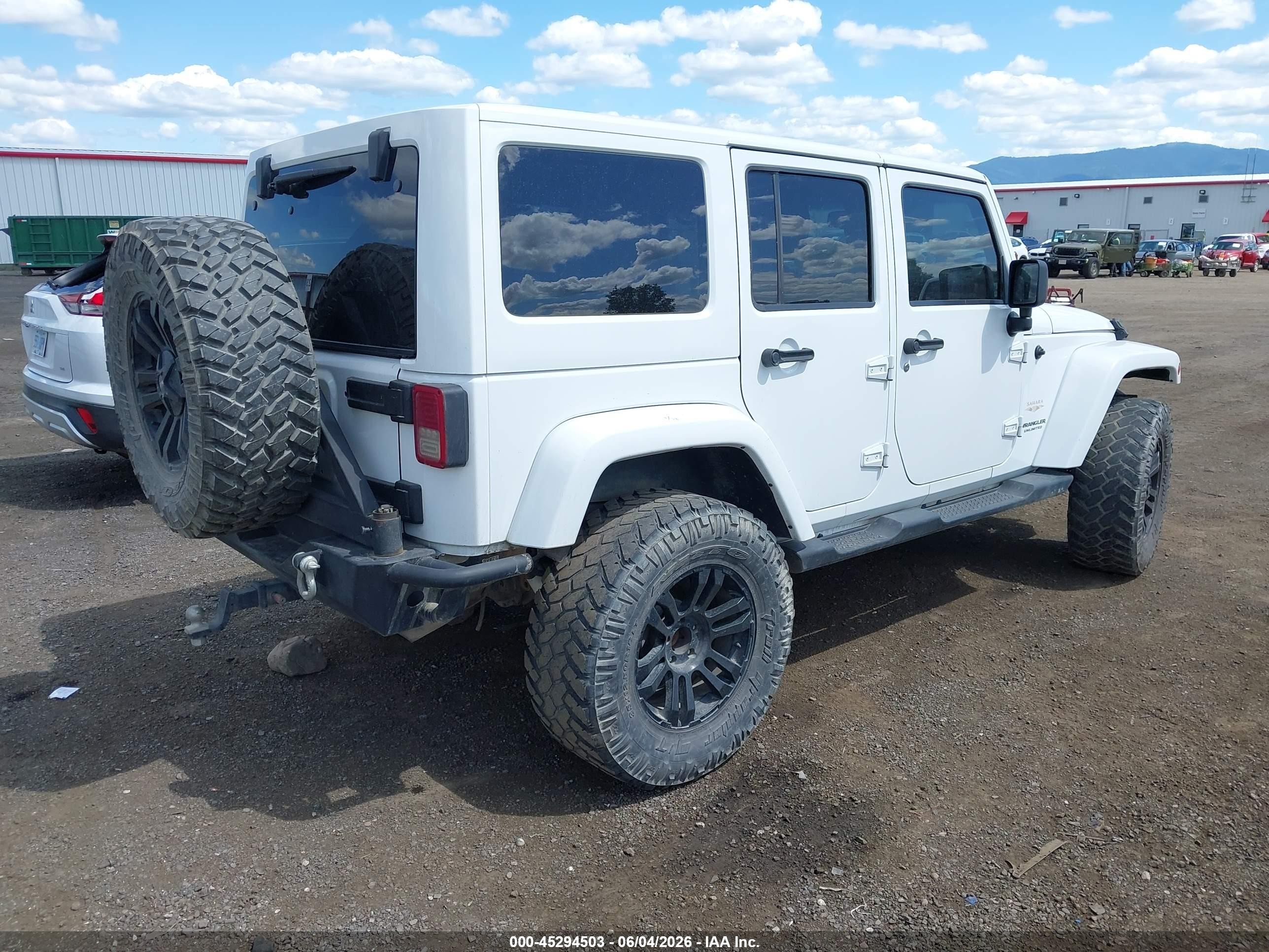 2014 Jeep Wrangler Unlimited Sahara Белый vin: 1C4BJWEG3EL122078
