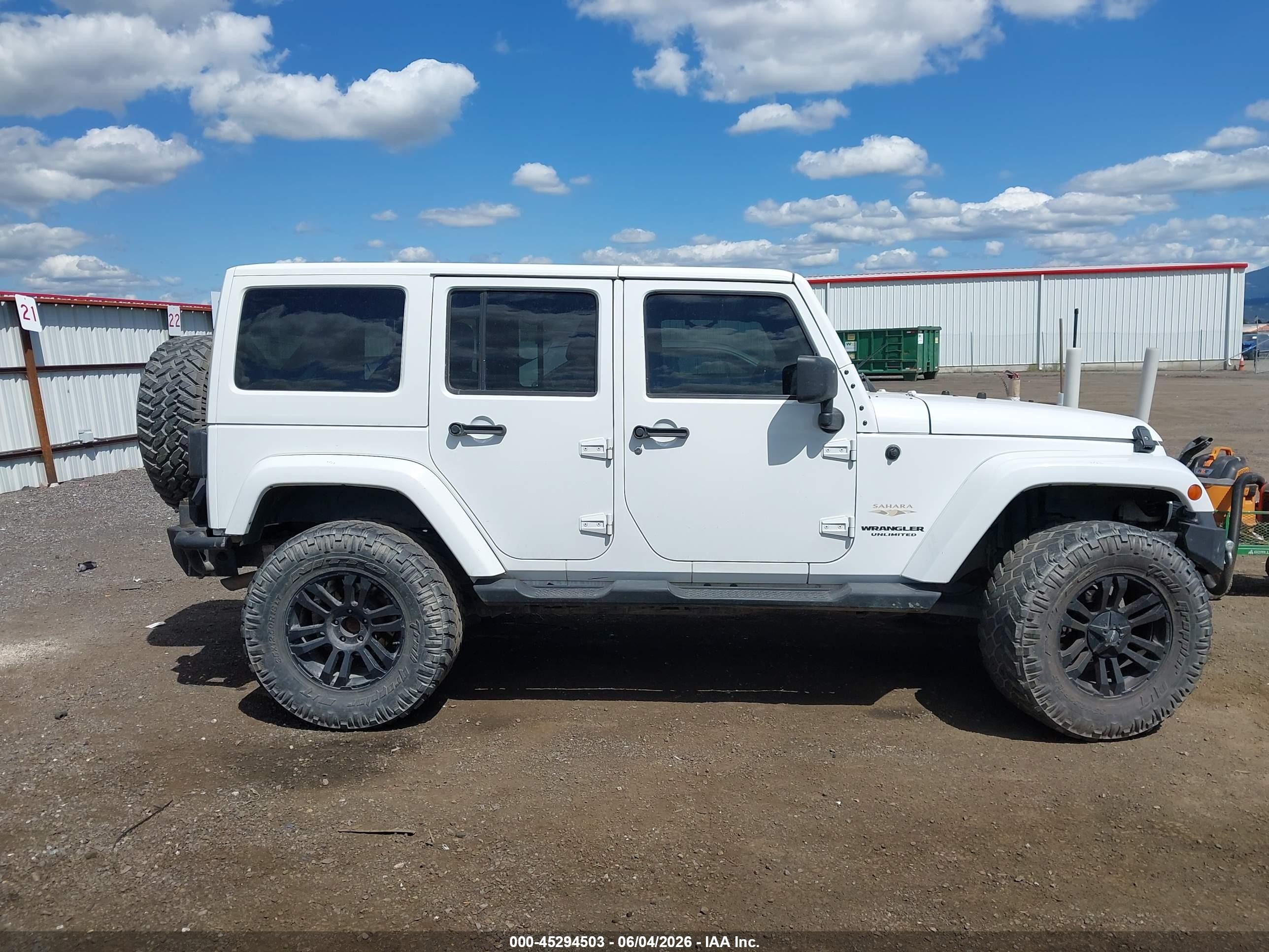 2014 Jeep Wrangler Unlimited Sahara Белый vin: 1C4BJWEG3EL122078