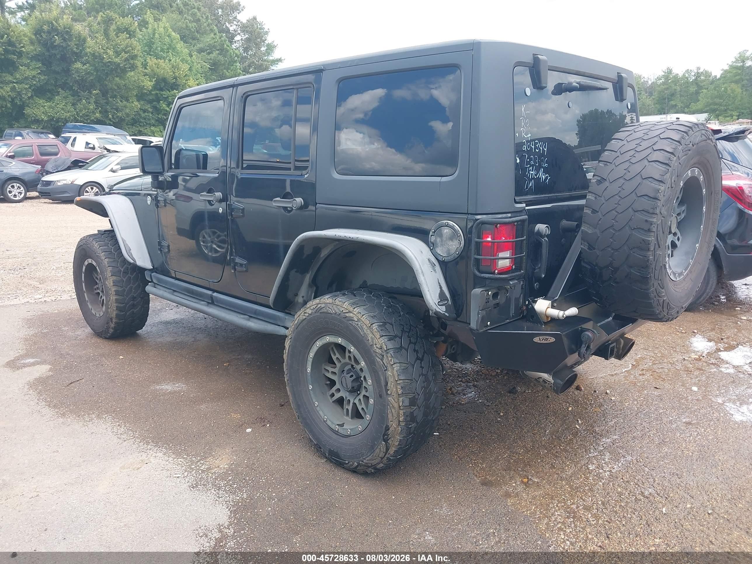 2014 Jeep Wrangler Unlimited Sahara Black vin: 1C4BJWEG3EL204344