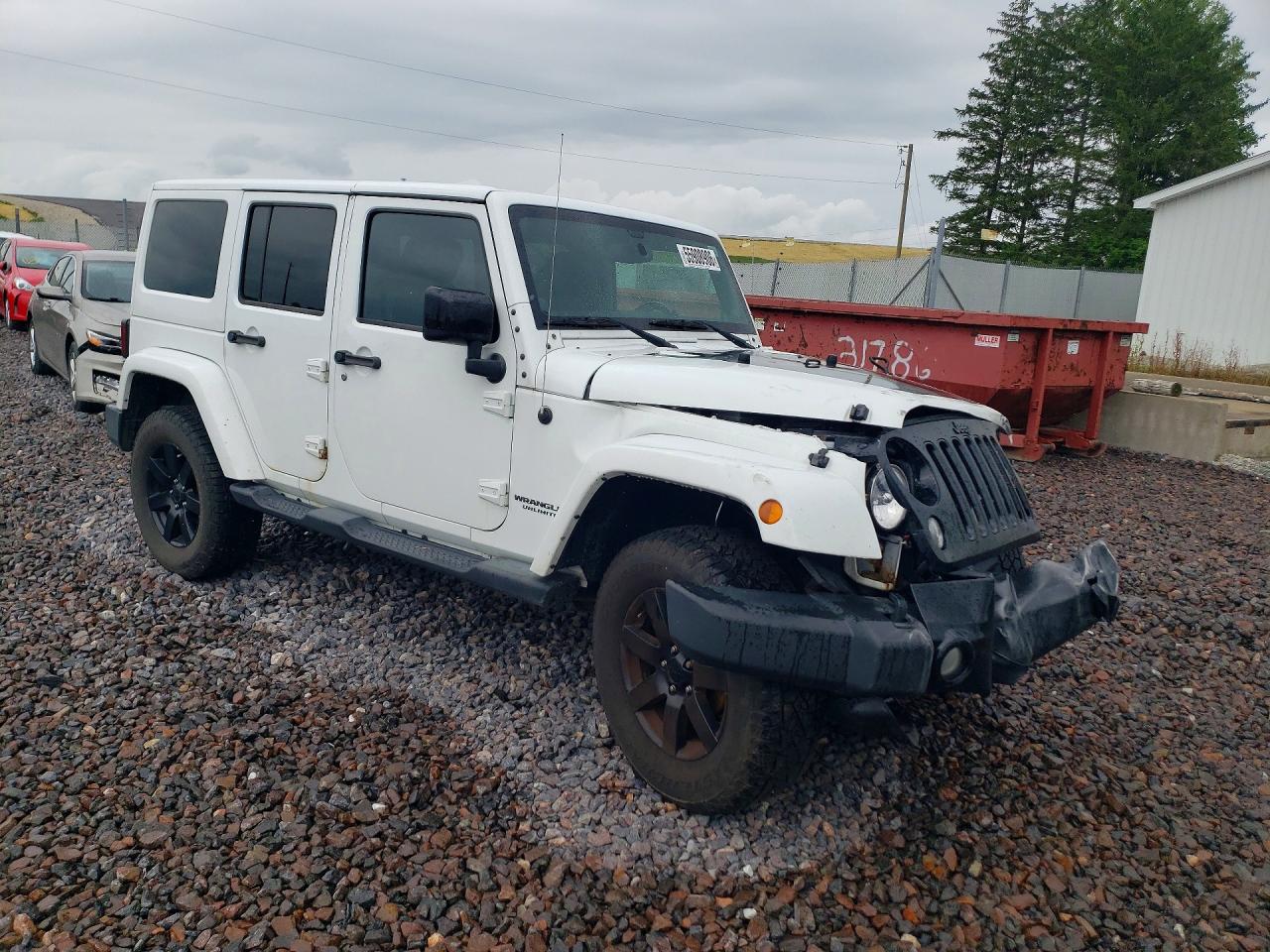 2014 Jeep Wrangler Unlimited Sahara White vin: 1C4BJWEG3EL300460