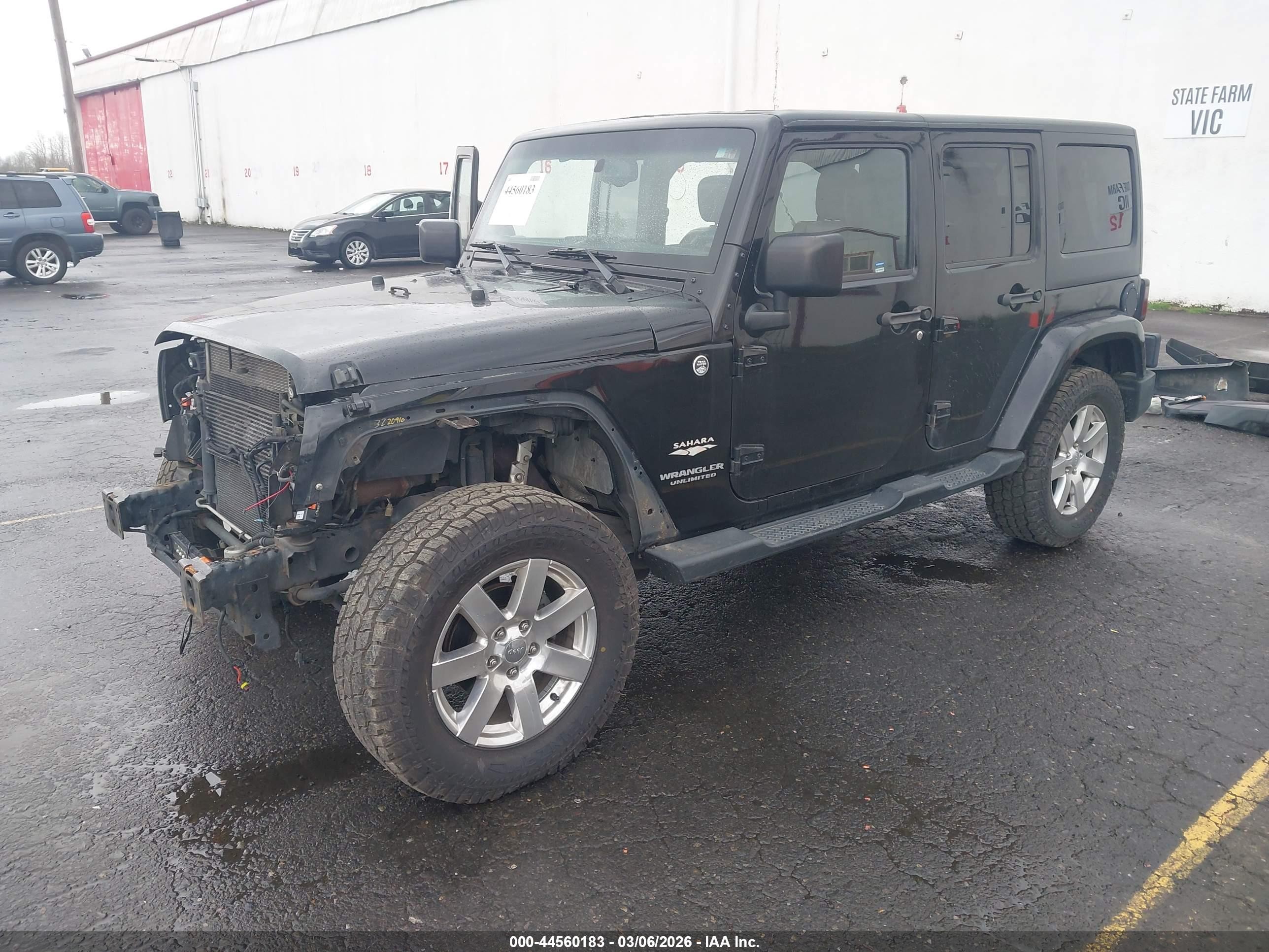 2015 Jeep Wrangler Unlimited Sahara Black vin: 1C4BJWEG3FL516908