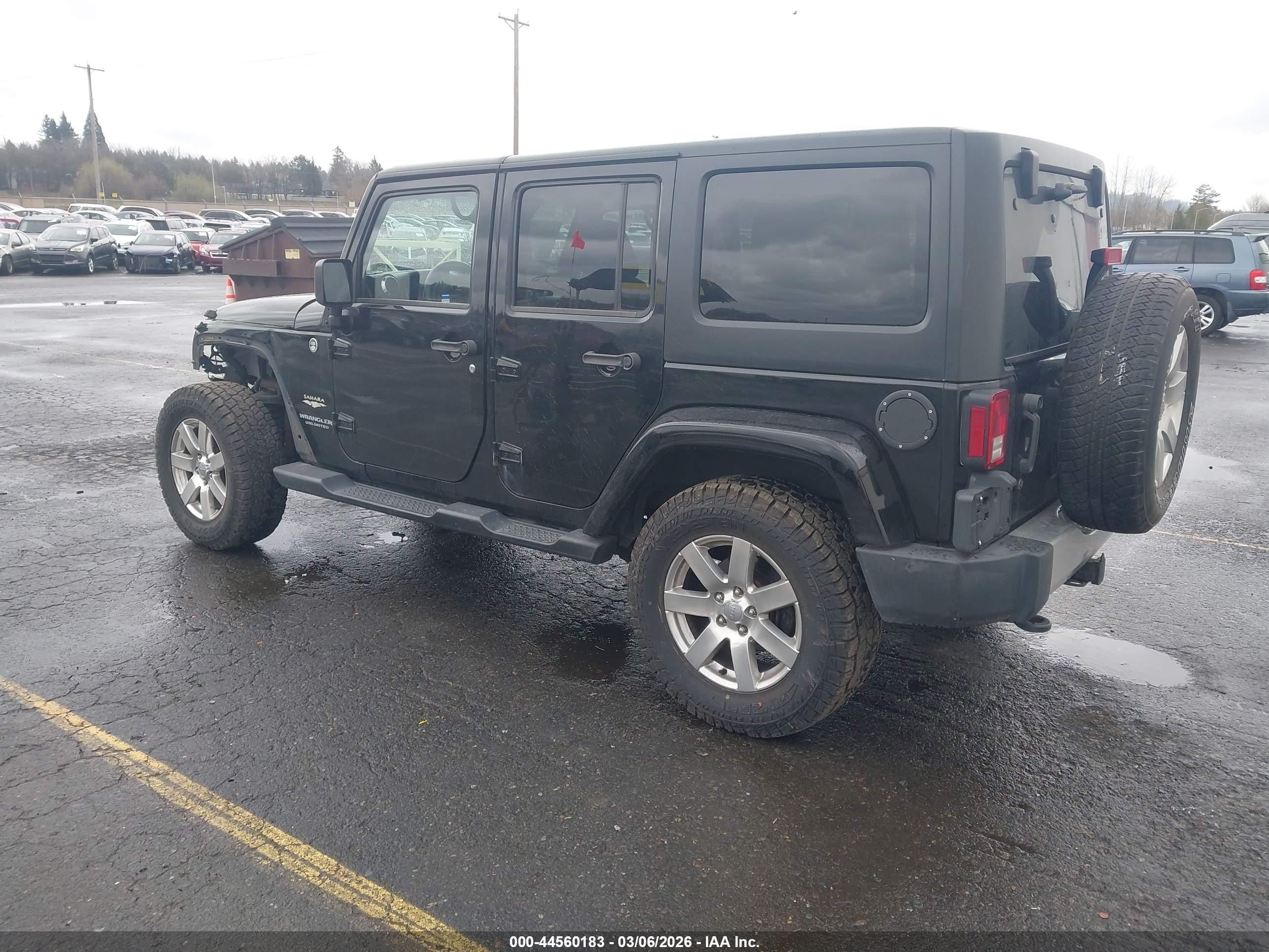 2015 Jeep Wrangler Unlimited Sahara Black vin: 1C4BJWEG3FL516908