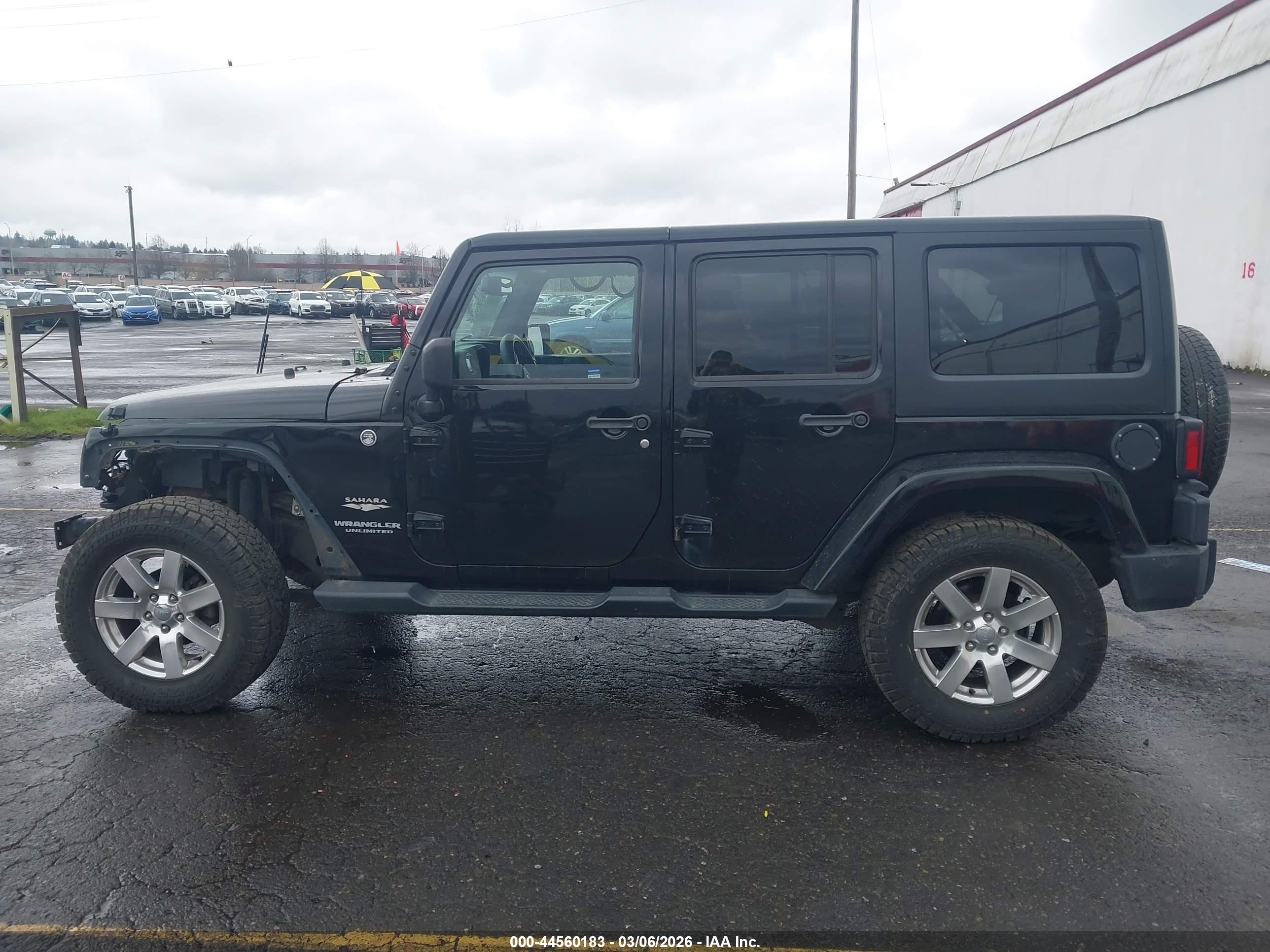 2015 Jeep Wrangler Unlimited Sahara Black vin: 1C4BJWEG3FL516908