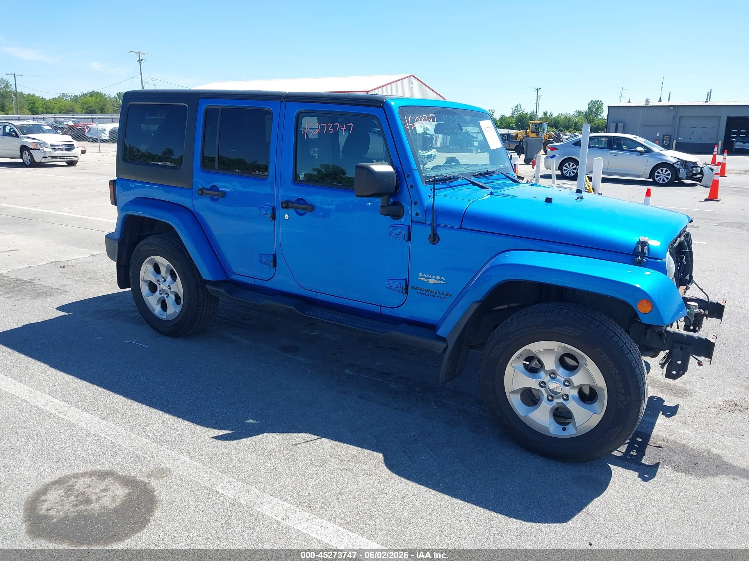 2015 Jeep Wrangler Unlimited Sahara Blue vin: 1C4BJWEG3FL555708
