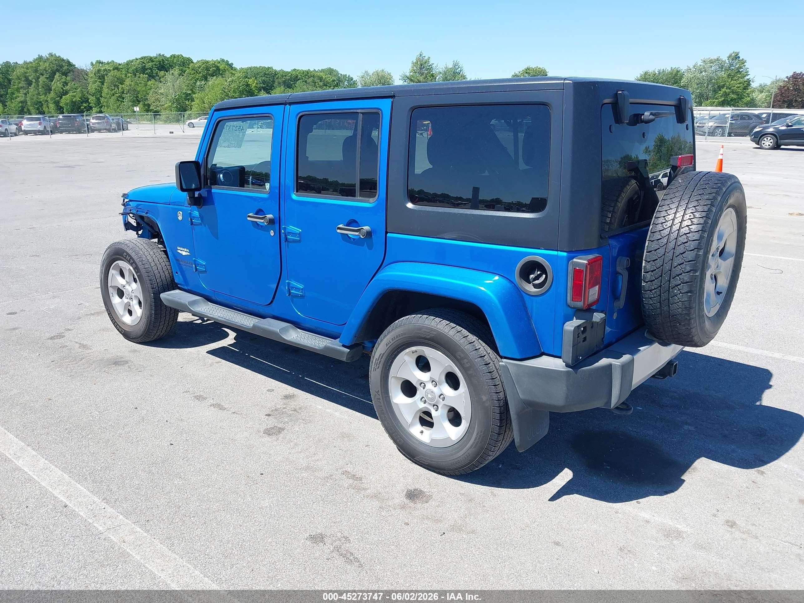 2015 Jeep Wrangler Unlimited Sahara Blue vin: 1C4BJWEG3FL555708