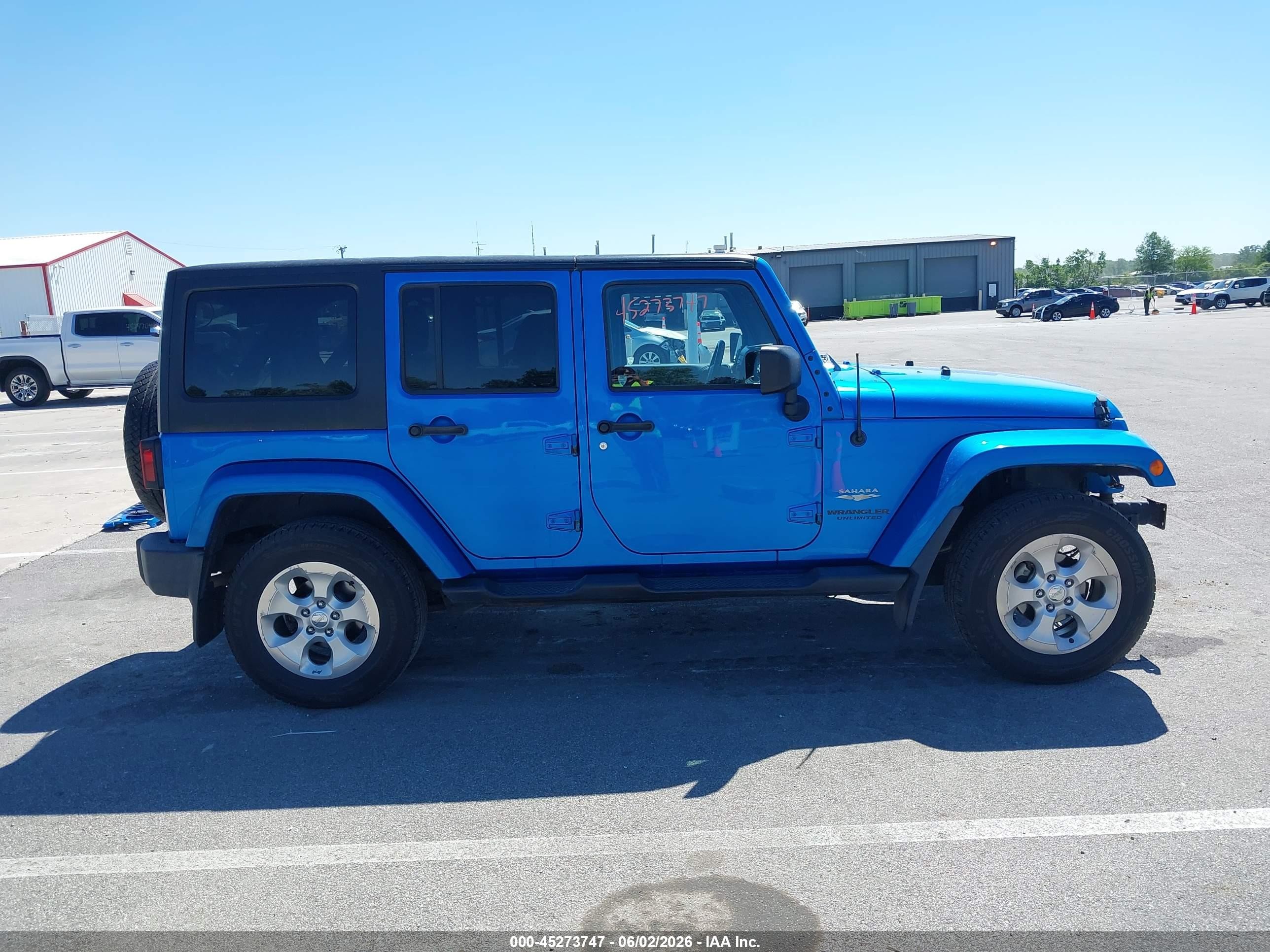 2015 Jeep Wrangler Unlimited Sahara Blue vin: 1C4BJWEG3FL555708