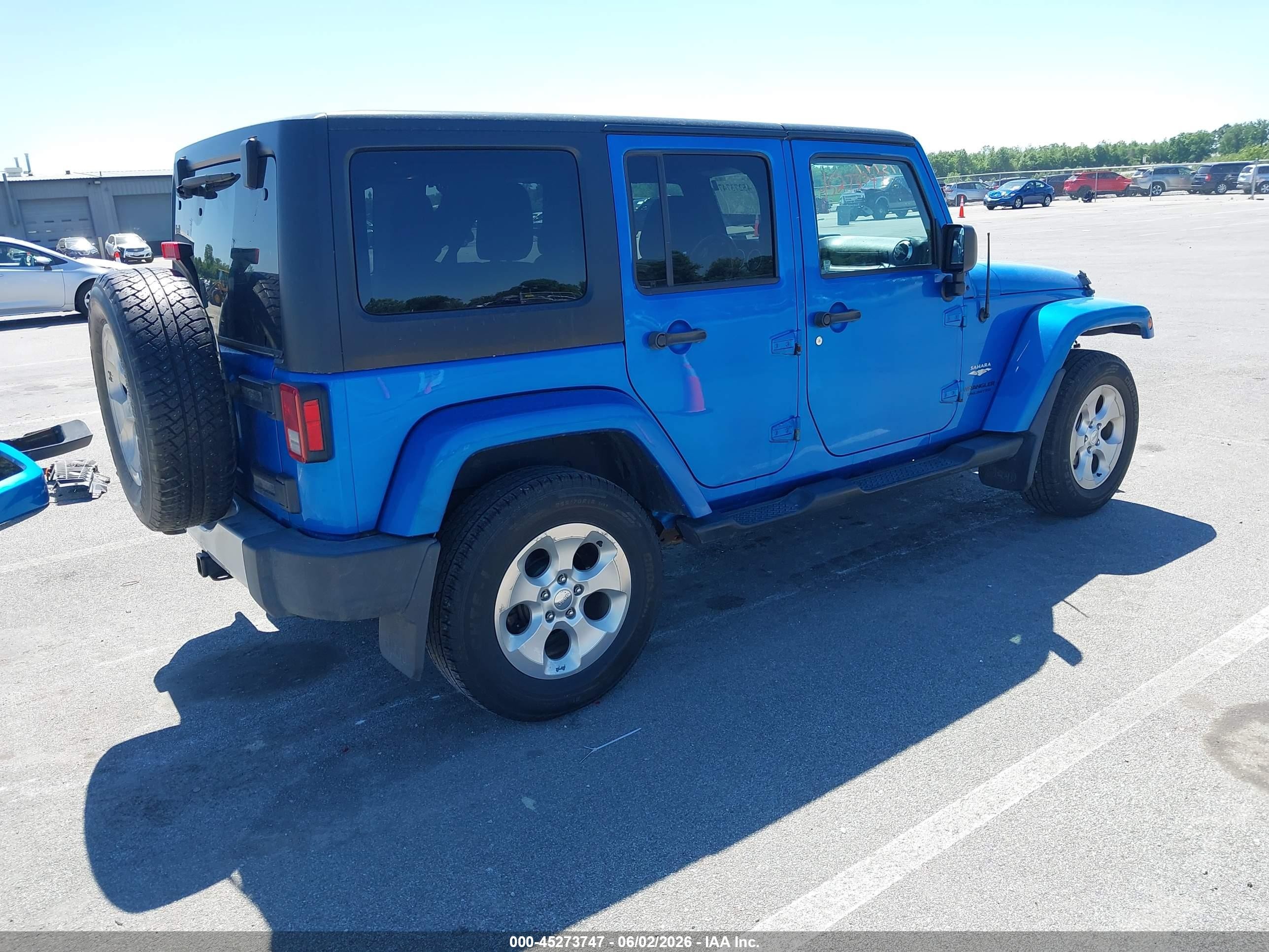 2015 Jeep Wrangler Unlimited Sahara Blue vin: 1C4BJWEG3FL555708