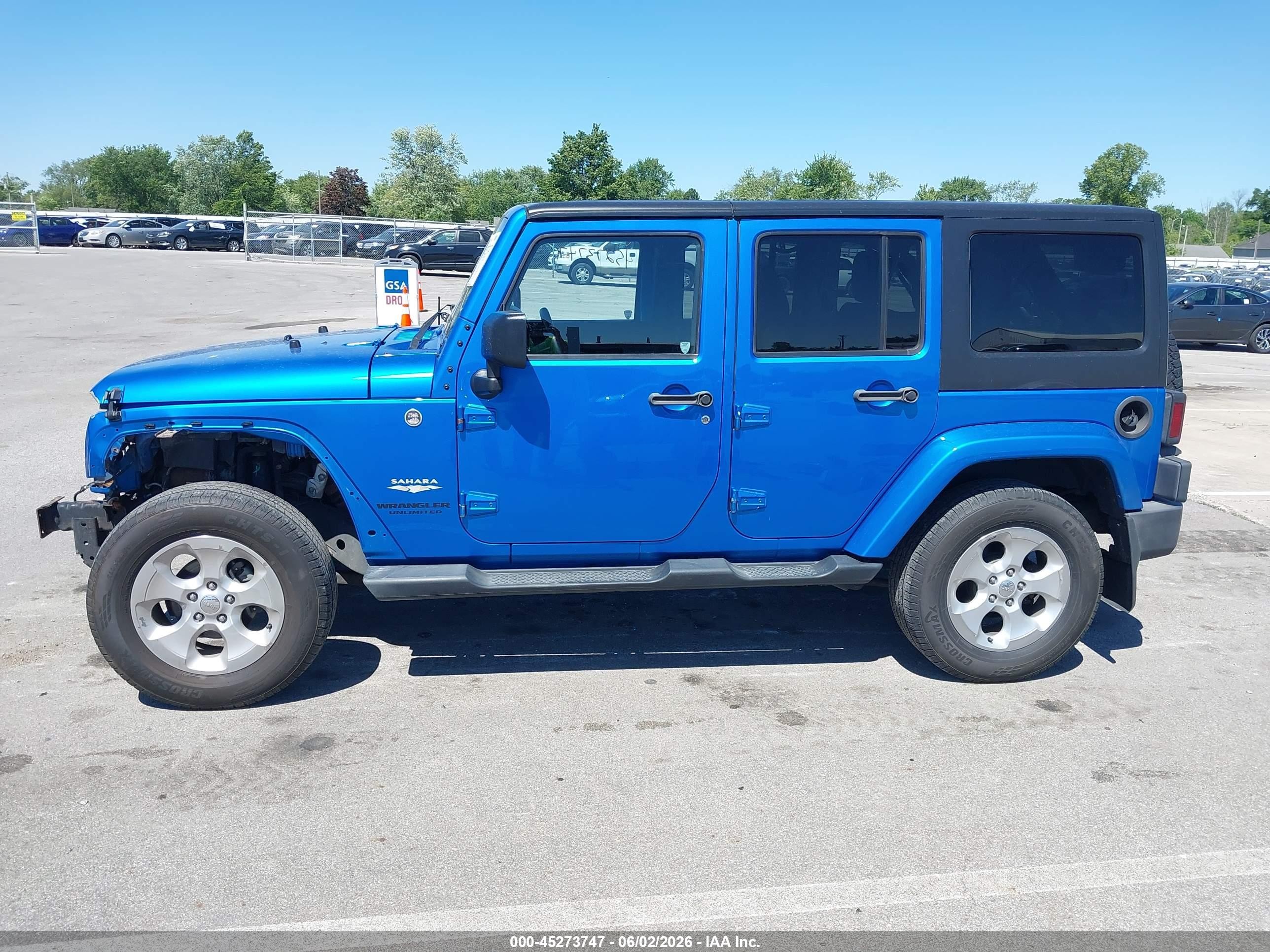 2015 Jeep Wrangler Unlimited Sahara Blue vin: 1C4BJWEG3FL555708