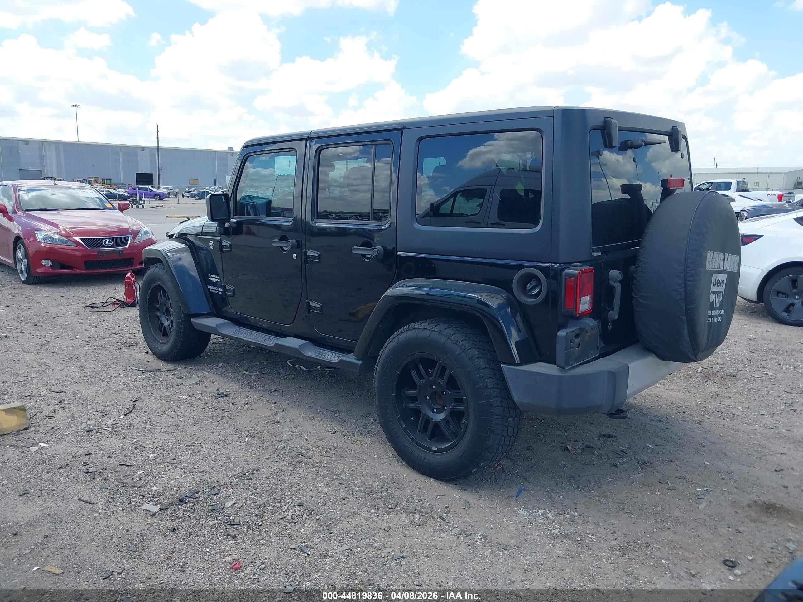 2015 Jeep Wrangler Unlimited Sahara Black vin: 1C4BJWEG3FL592452