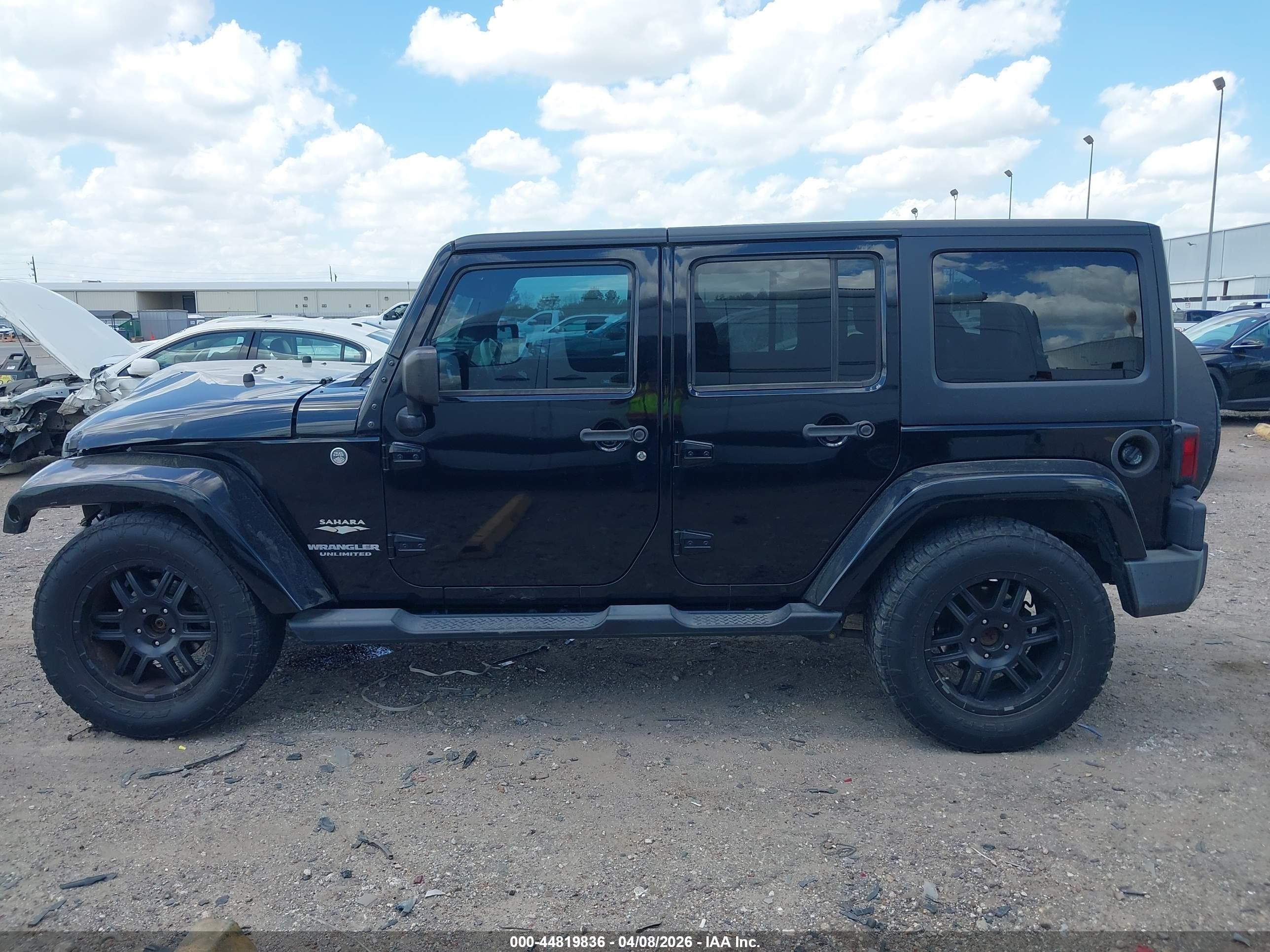 2015 Jeep Wrangler Unlimited Sahara Black vin: 1C4BJWEG3FL592452