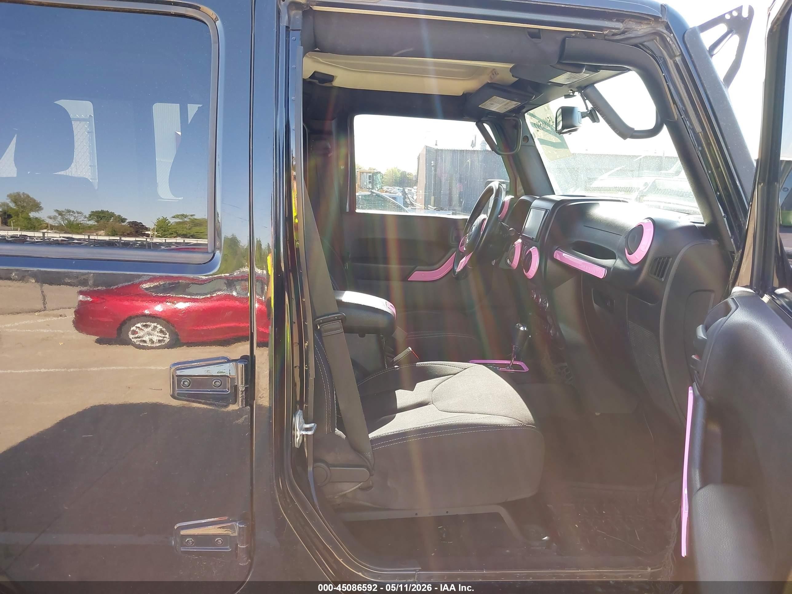 2015 Jeep Wrangler Unlimited Sahara Black vin: 1C4BJWEG3FL618077