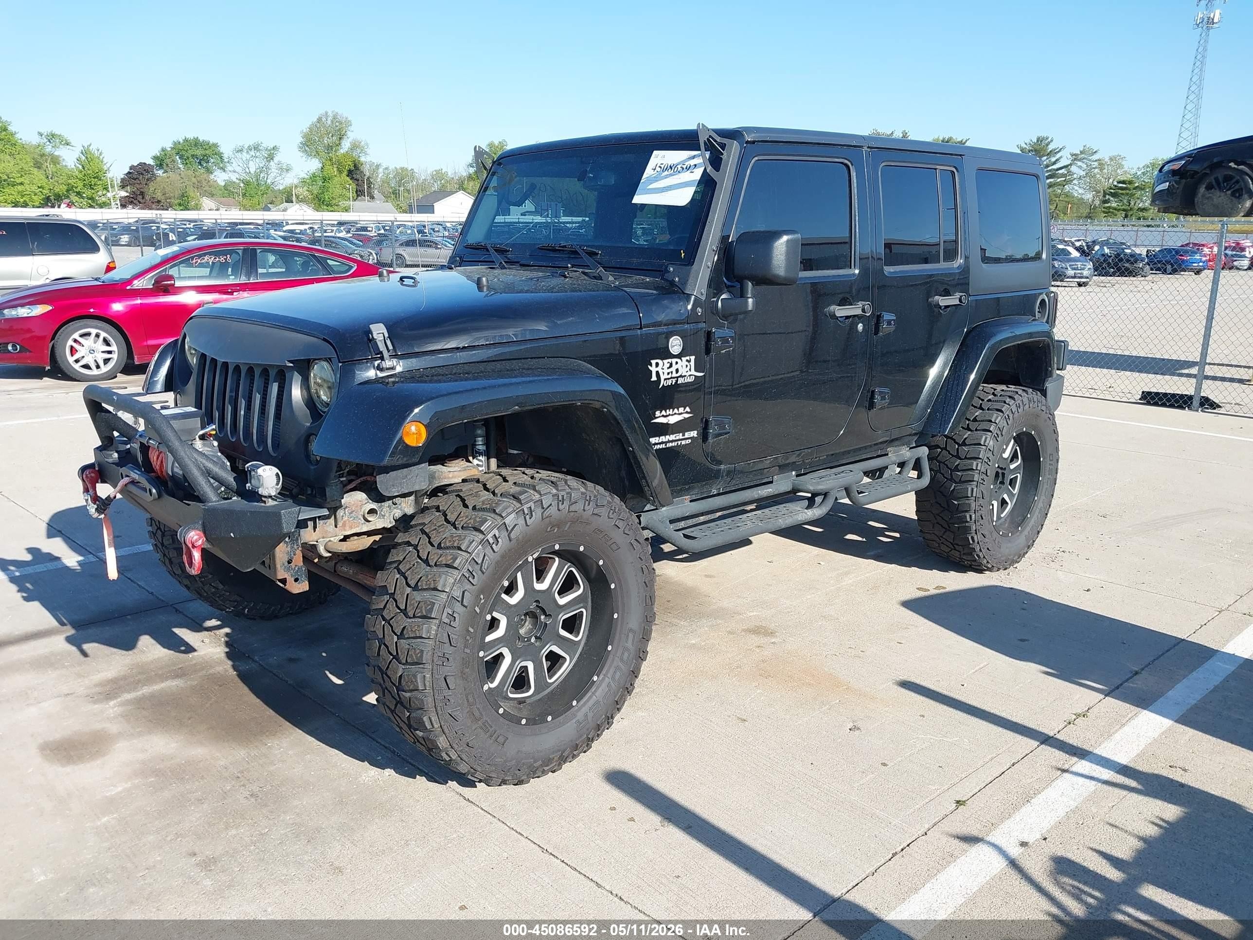 2015 Jeep Wrangler Unlimited Sahara Black vin: 1C4BJWEG3FL618077