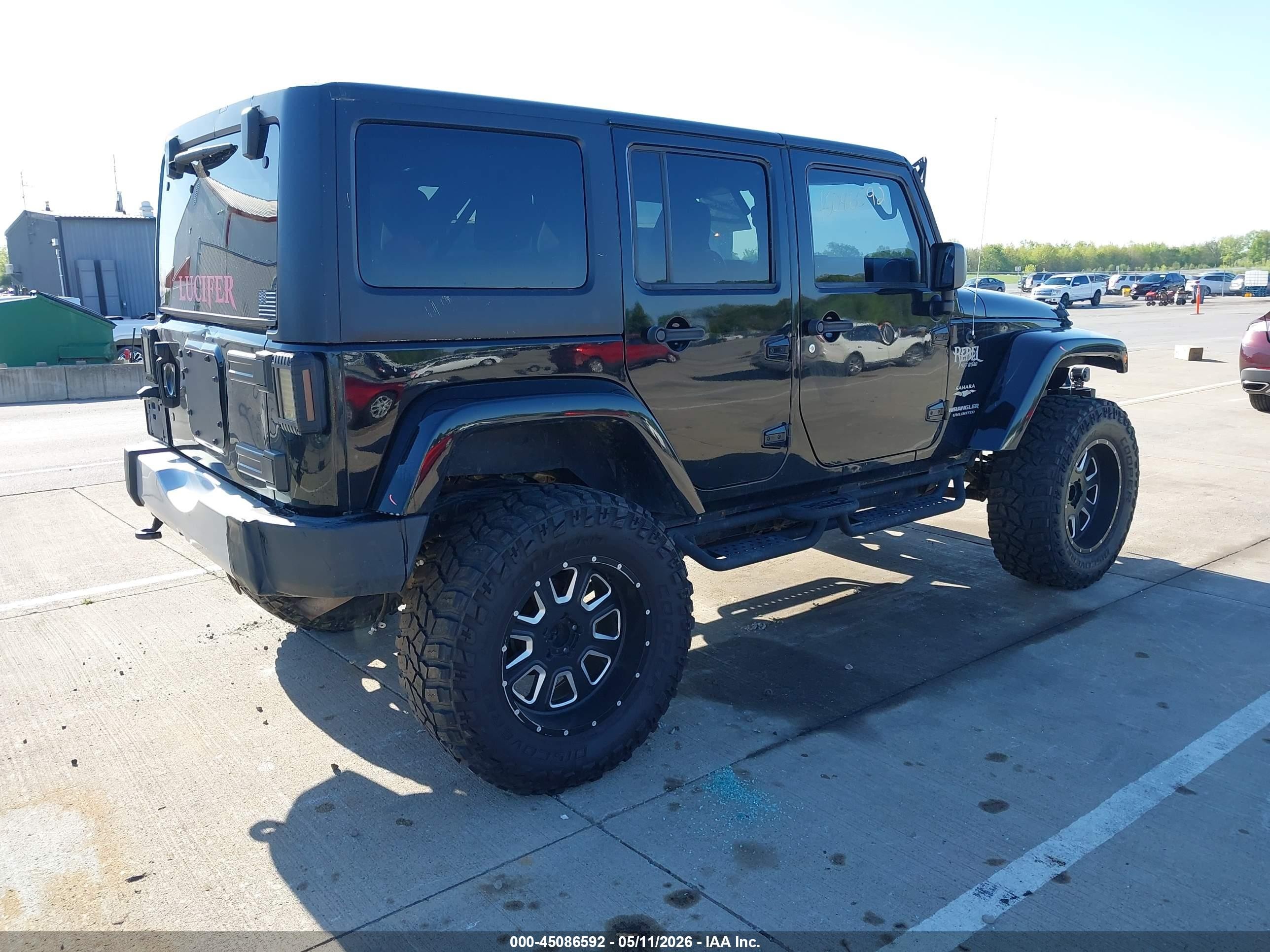 2015 Jeep Wrangler Unlimited Sahara Black vin: 1C4BJWEG3FL618077