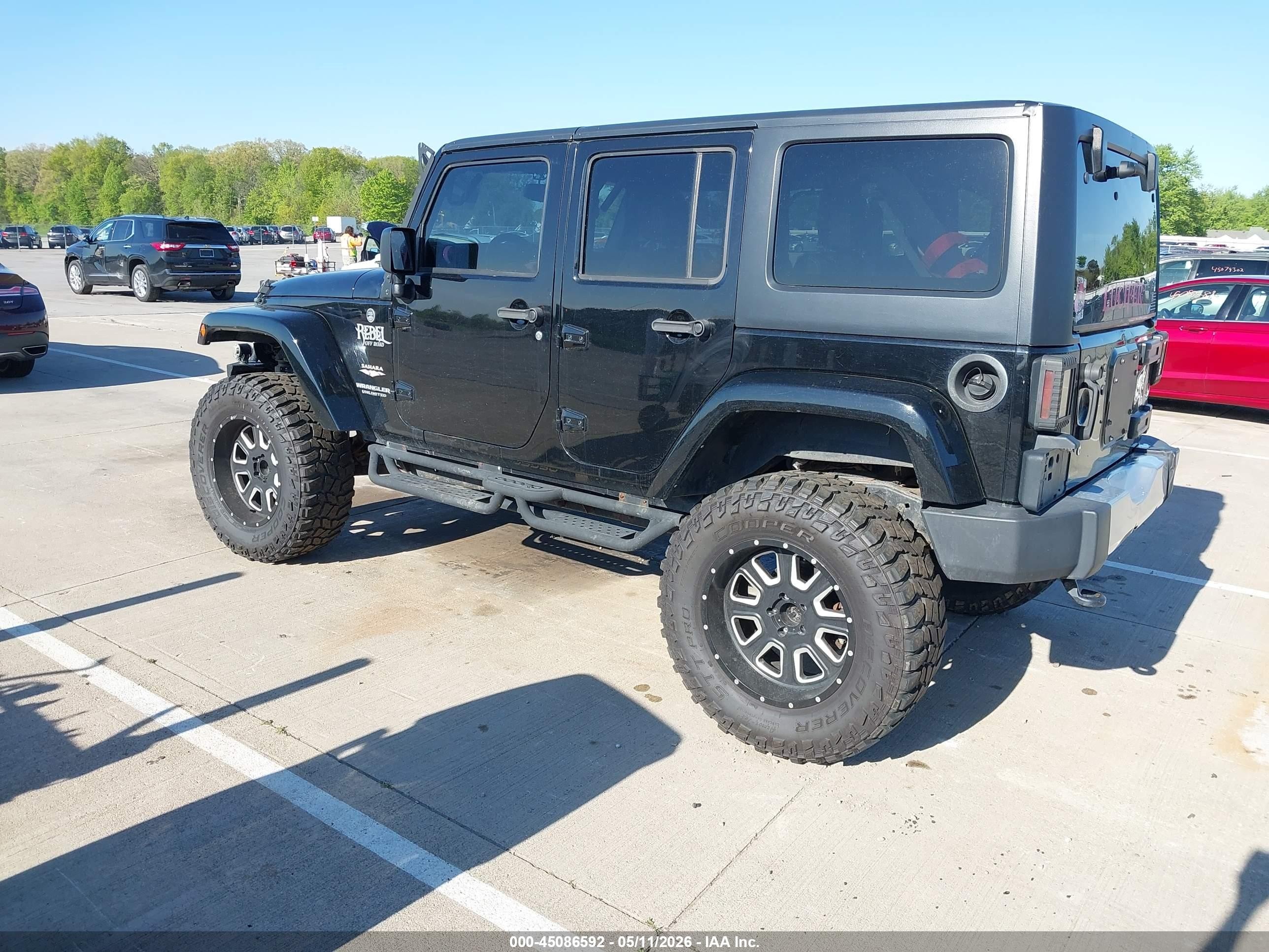 2015 Jeep Wrangler Unlimited Sahara Black vin: 1C4BJWEG3FL618077
