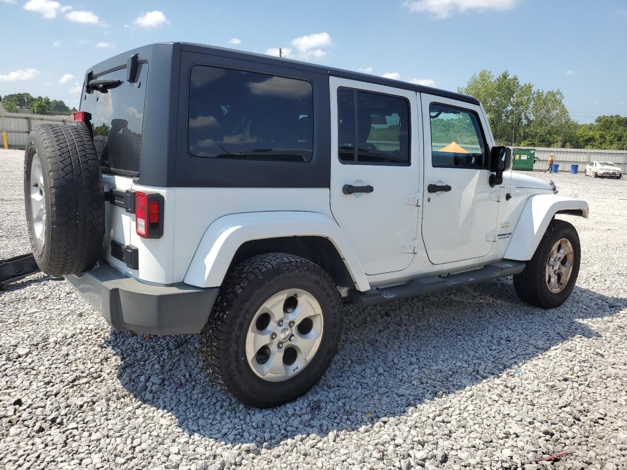 2015 Jeep Wrangler Unlimited Sahara White vin: 1C4BJWEG3FL636997