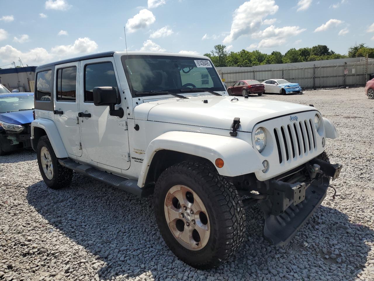2015 Jeep Wrangler Unlimited Sahara White vin: 1C4BJWEG3FL636997