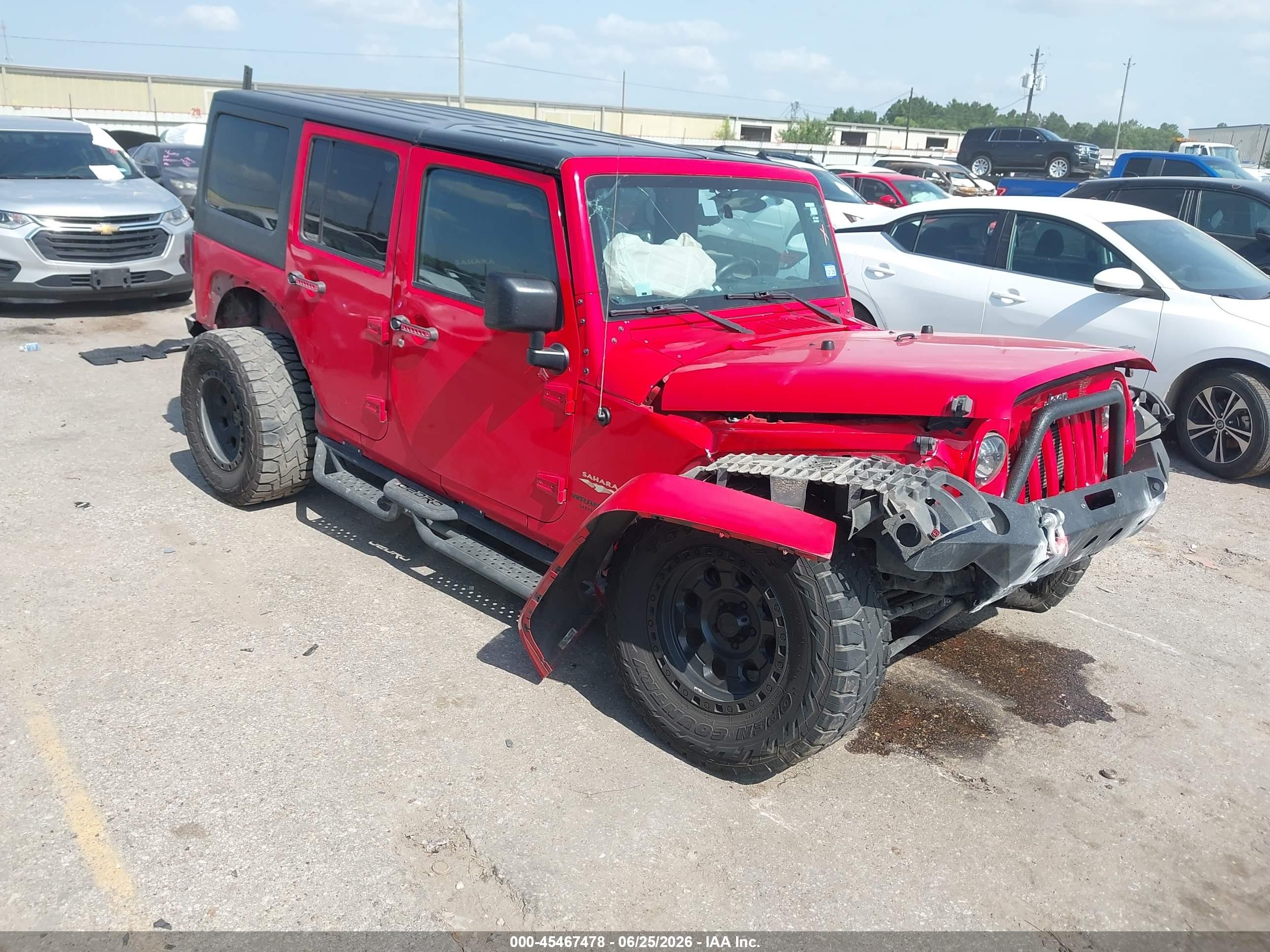 2015 Jeep Wrangler Unlimited Sahara Красный vin: 1C4BJWEG3FL768111