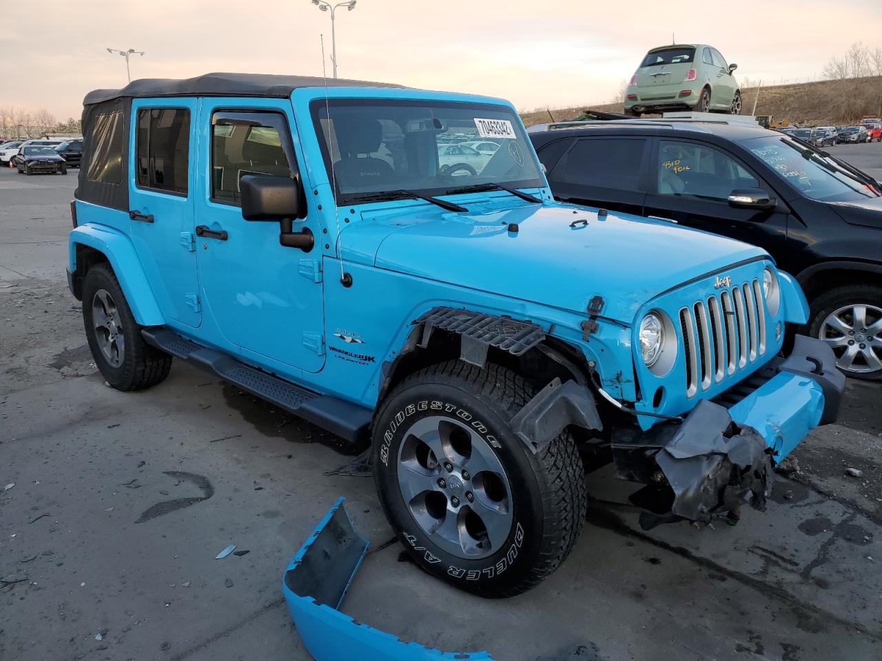 2018 Jeep Wrangler Unlimited Sahara Синий vin: 1C4BJWEG3JL918839