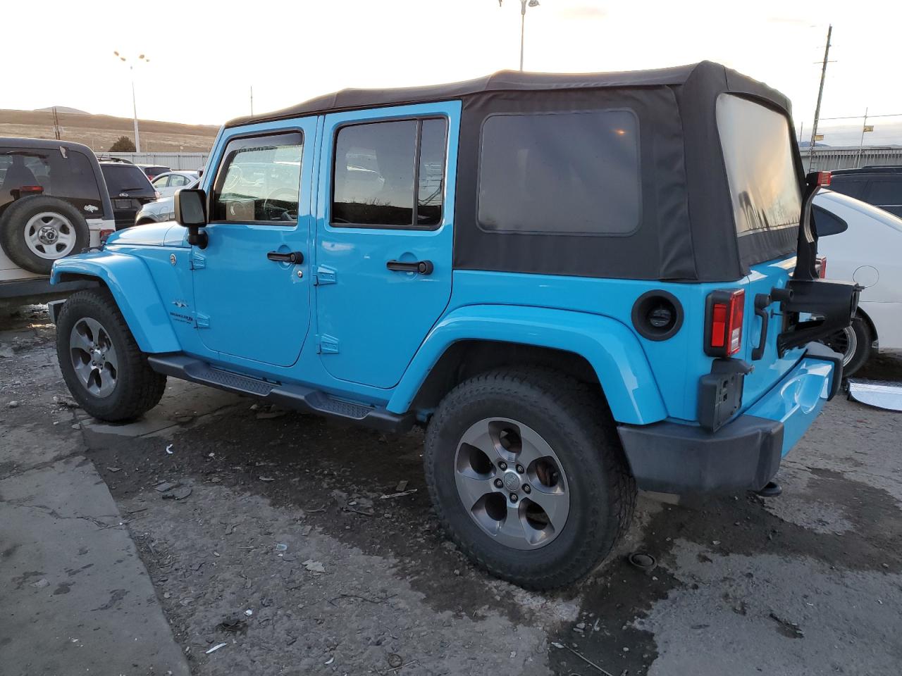 2018 Jeep Wrangler Unlimited Sahara Синий vin: 1C4BJWEG3JL918839